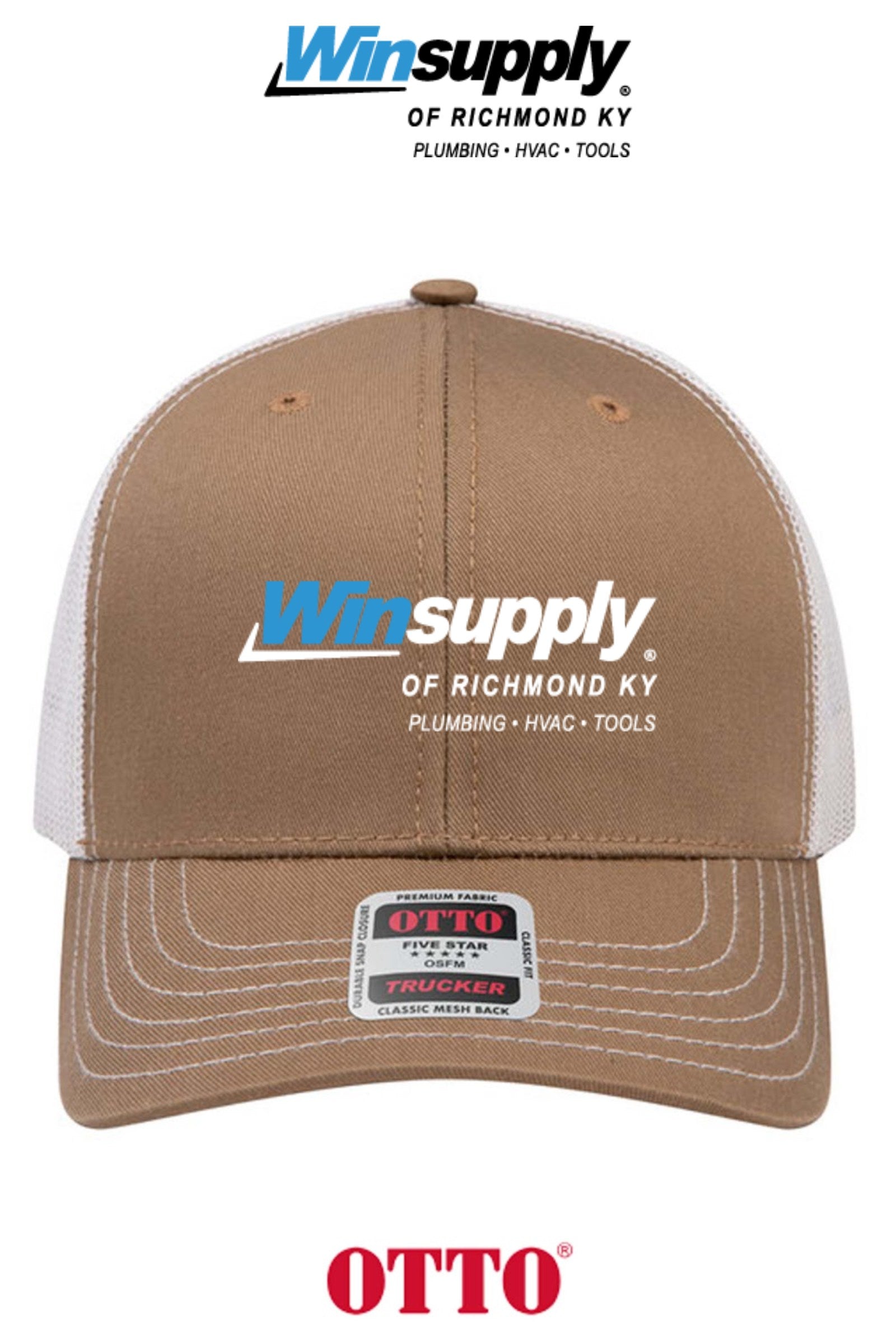 **BULK BUY SPECIAL** OTTO CAP® 6 Panel Mid Profile Mesh Back Trucker Hat - Winsupply of Richmond KY