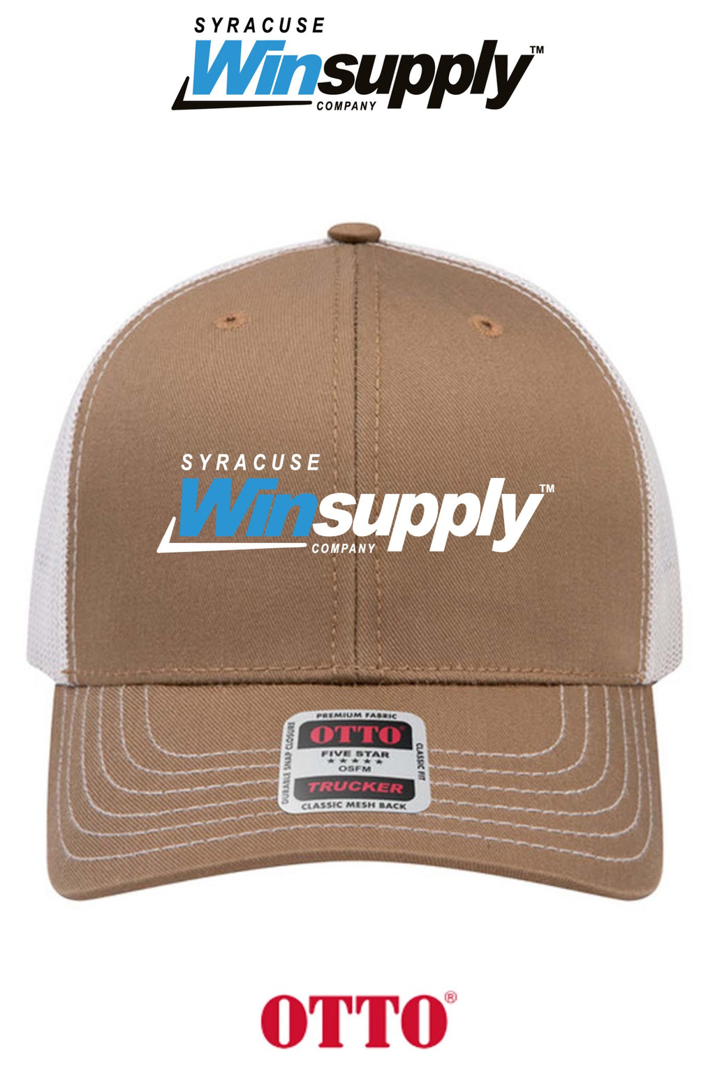 **BULK BUY SPECIAL** OTTO CAP® 6 Panel Mid Profile Mesh Back Trucker Hat - Syracuse Winsupply