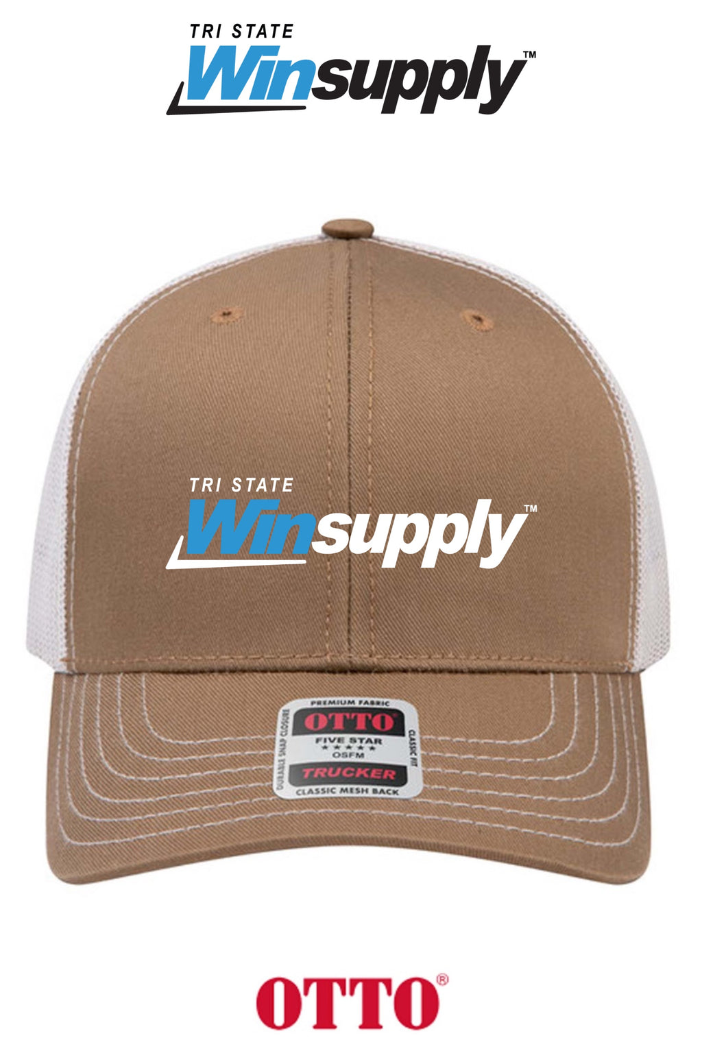 **BULK BUY SPECIAL** OTTO CAP® 6 Panel Mid Profile Mesh Back Trucker Hat - Tri-State Winsupply