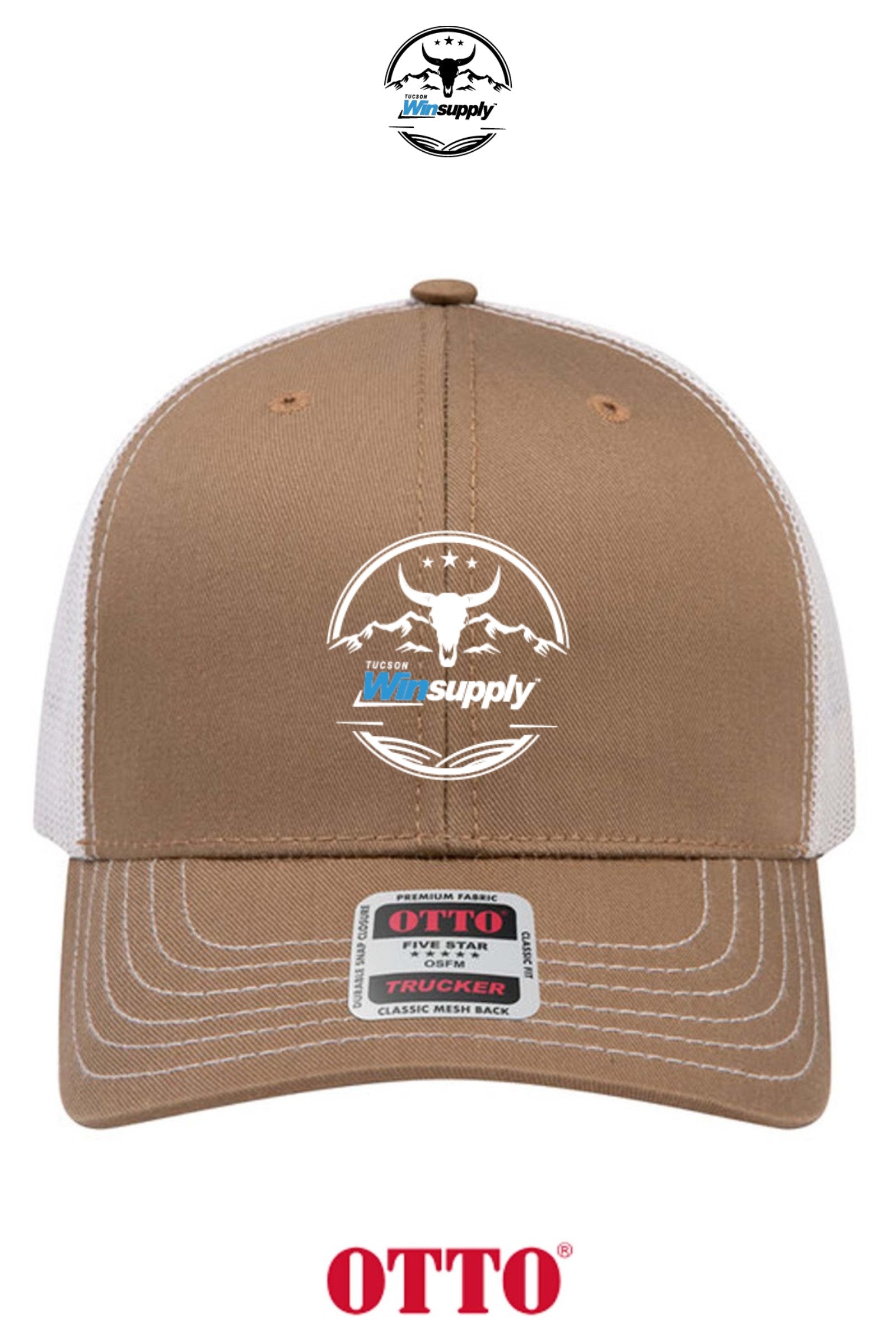 **BULK BUY SPECIAL** OTTO CAP® 6 Panel Mid Profile Mesh Back Trucker Hat - Winsupply Tucson AZ