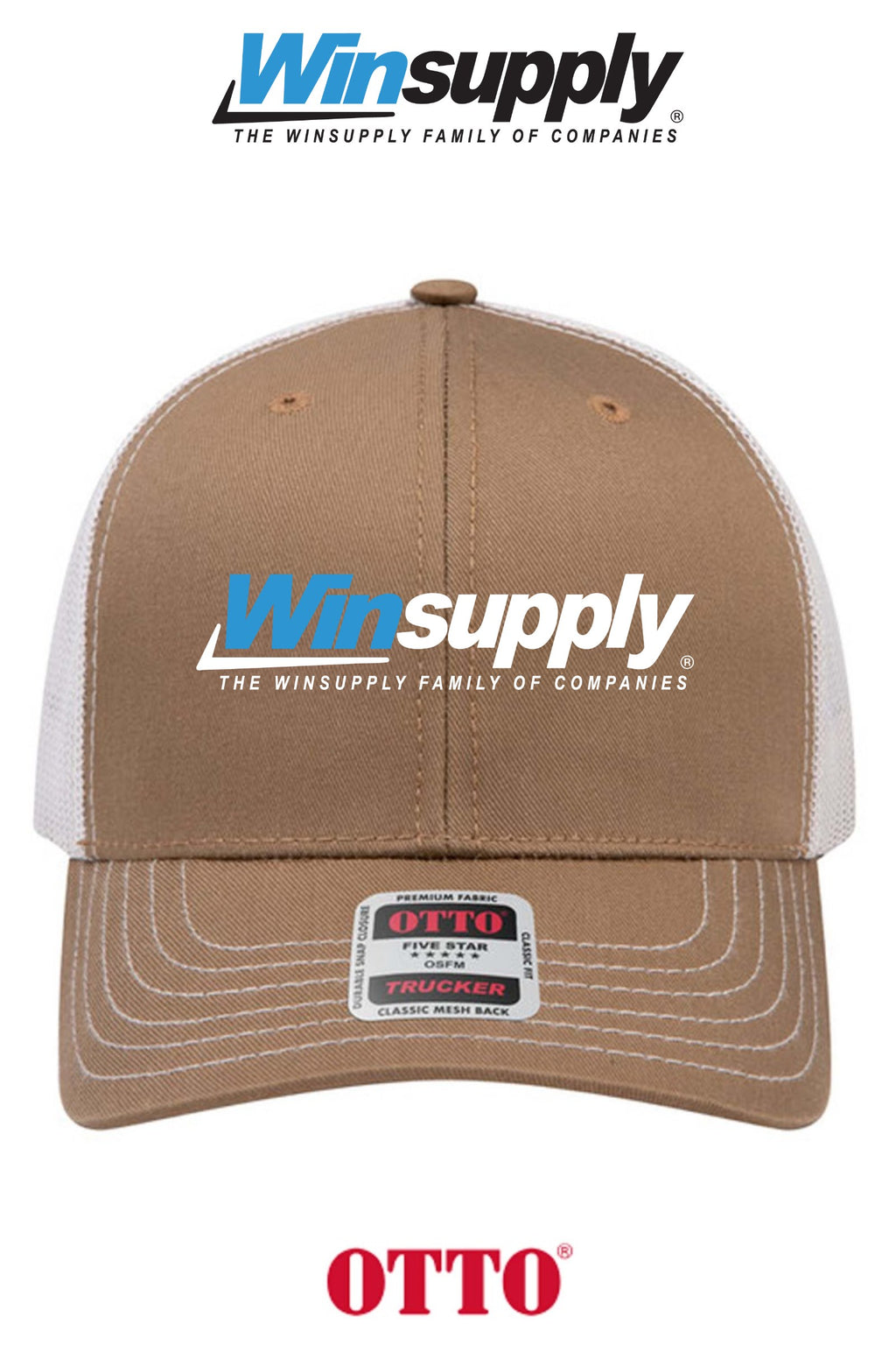 **BULK BUY SPECIAL** OTTO CAP® 6 Panel Mid Profile Mesh Back Trucker Hat - Winsupply of West Hartford