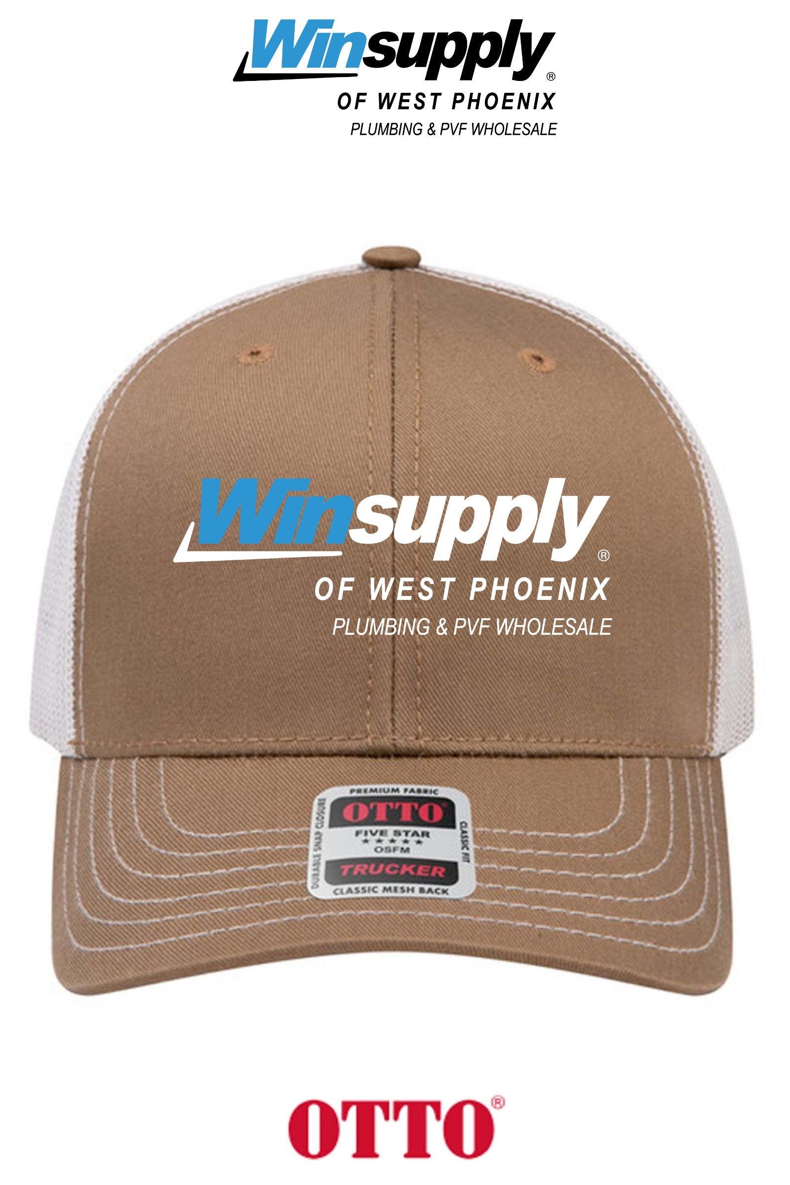 **BULK BUY SPECIAL** OTTO CAP® 6 Panel Mid Profile Mesh Back Trucker Hat - Winsupply of West Phoenix