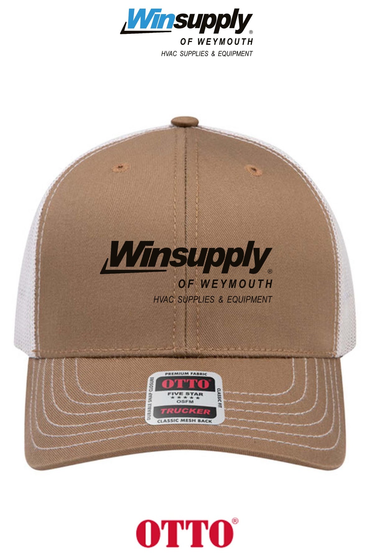 **BULK BUY SPECIAL** OTTO CAP® 6 Panel Mid Profile Mesh Back Trucker Hat - Winsupply of Weymouth