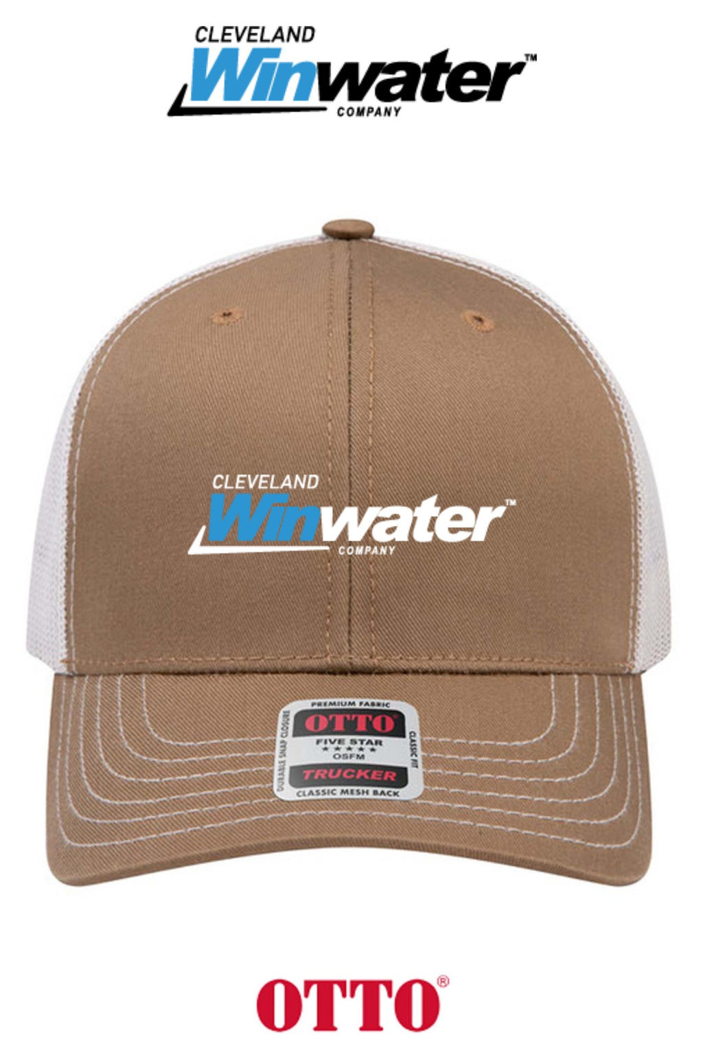 **BULK BUY SPECIAL** OTTO CAP® 6 Panel Mid Profile Mesh Back Trucker Hat - Winwater of Cleveland