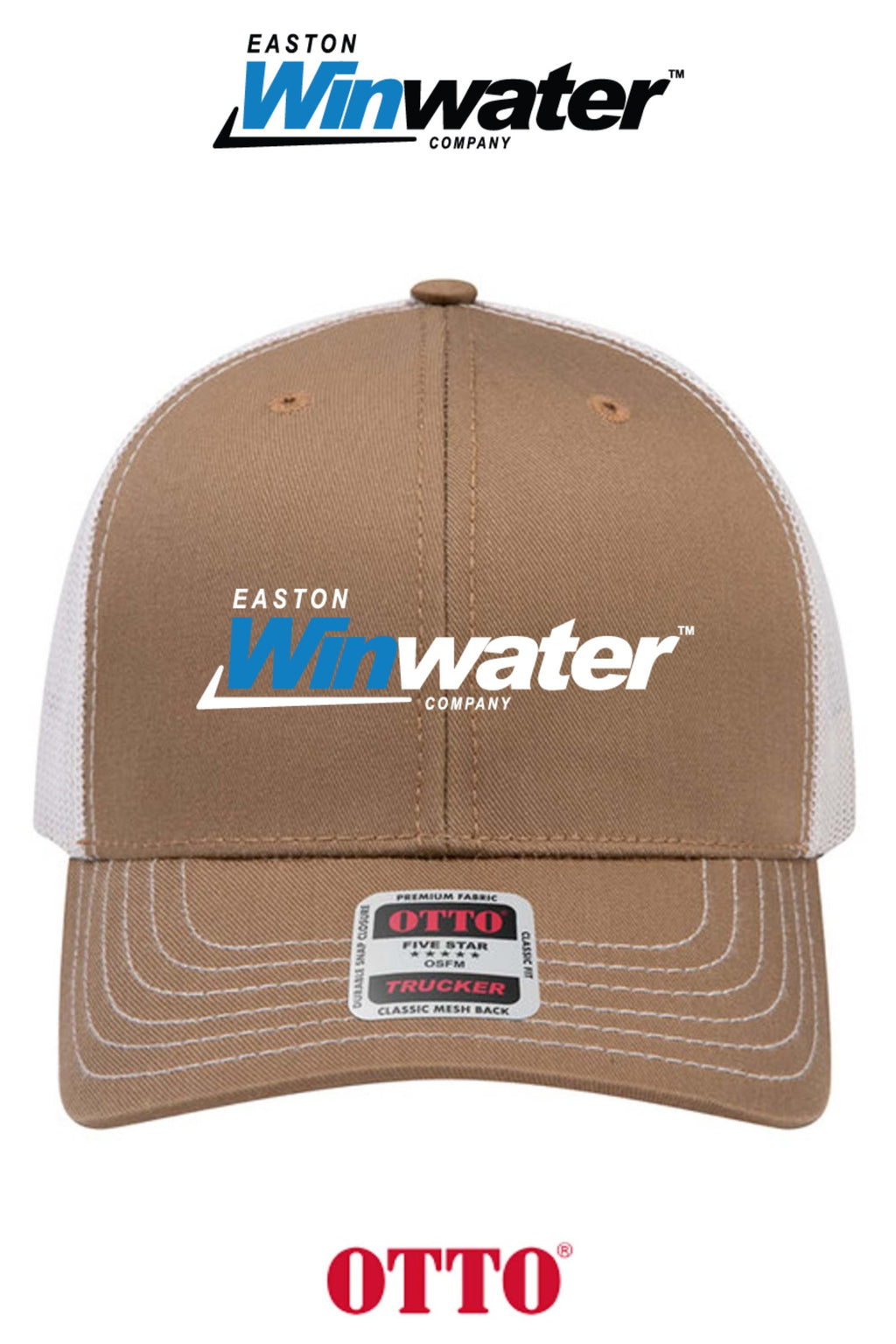 **BULK BUY SPECIAL** OTTO CAP® 6 Panel Mid Profile Mesh Back Trucker Hat - Easton Winwater
