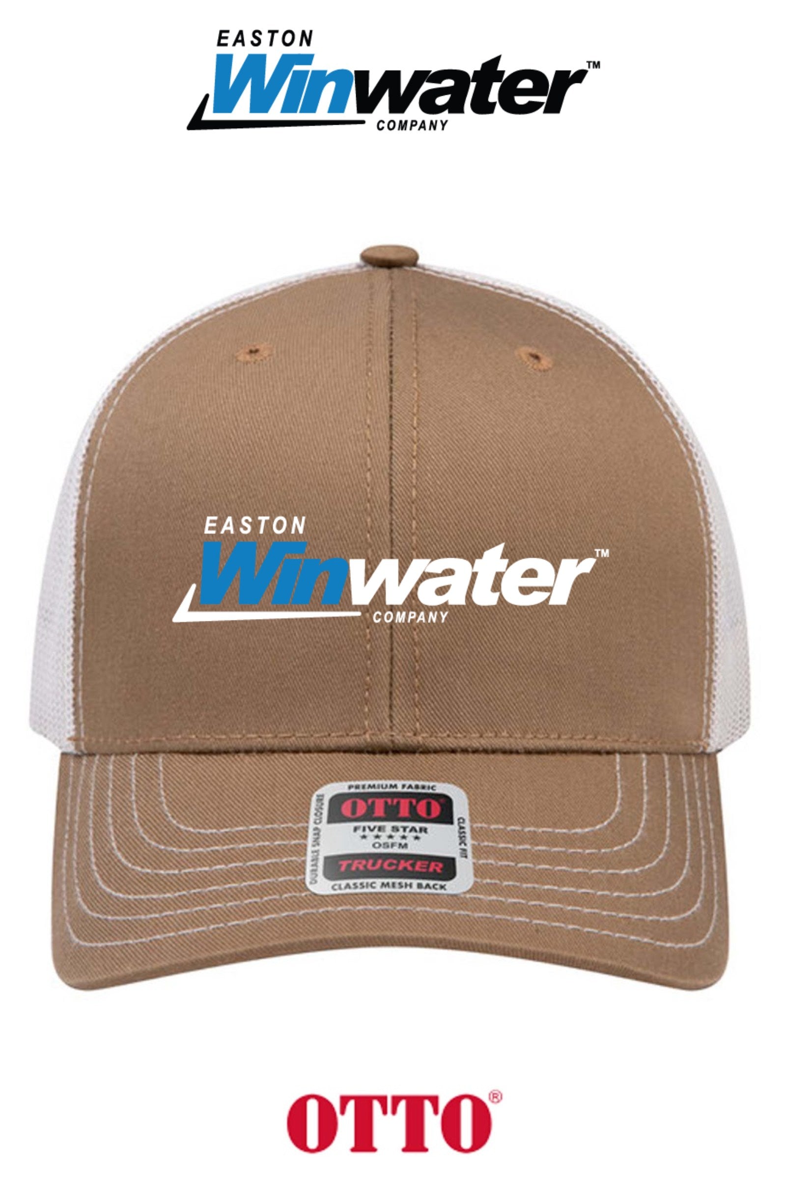 **BULK BUY SPECIAL** OTTO CAP® 6 Panel Mid Profile Mesh Back Trucker Hat - Easton Winwater