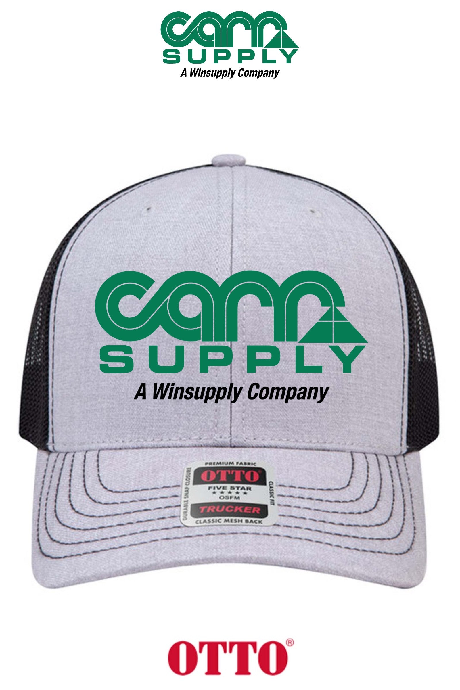 **BULK BUY SPECIAL** OTTO CAP® 6 Panel Mid Profile Mesh Back Trucker Hat - Carr Supply - Athens