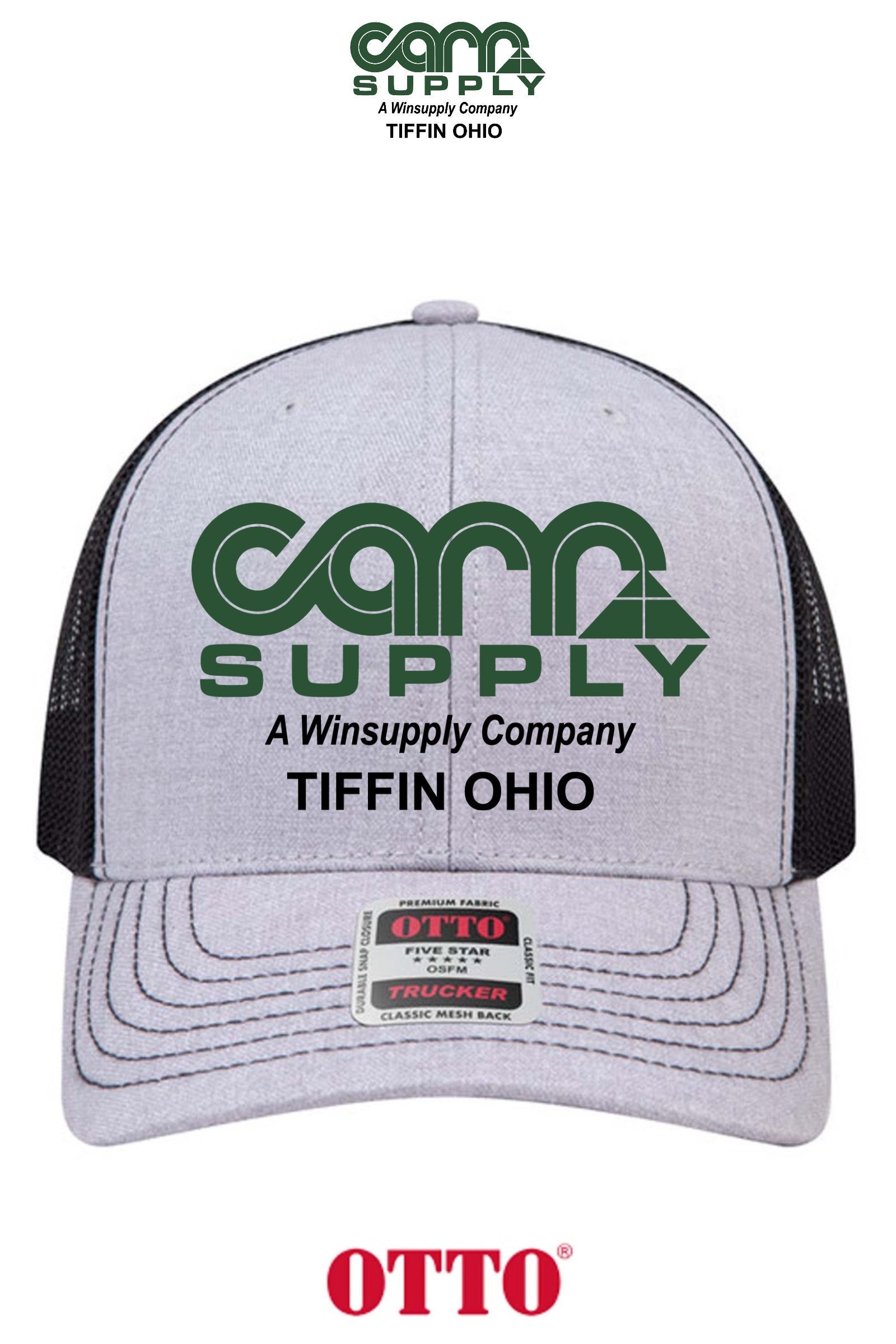 **BULK BUY SPECIAL** OTTO CAP® 6 Panel Mid Profile Mesh Back Trucker Hat - Carr Supply - Tiffin