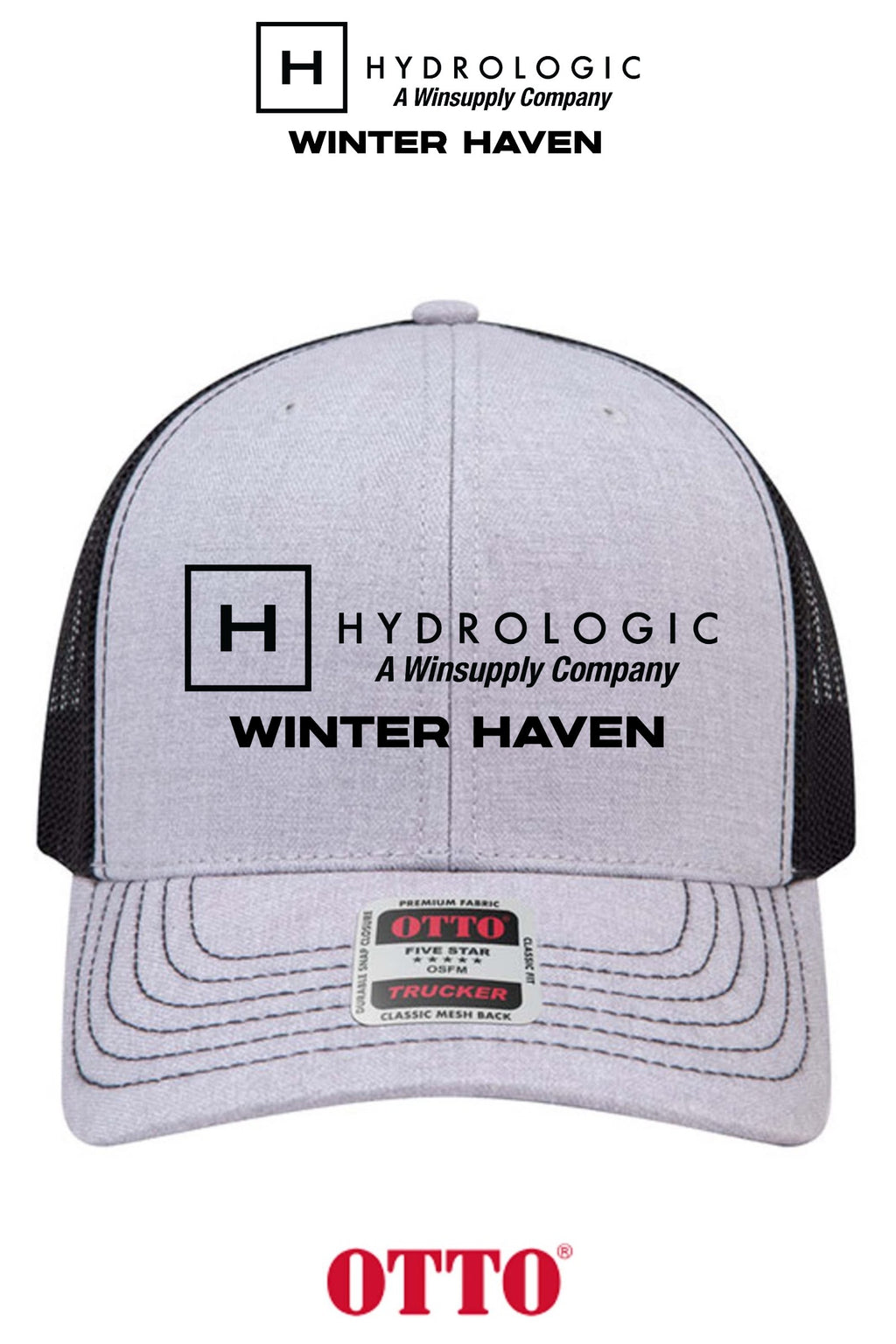 **BULK BUY SPECIAL** OTTO CAP® 6 Panel Mid Profile Mesh Back Trucker Hat - Winsupply of Winter Haven