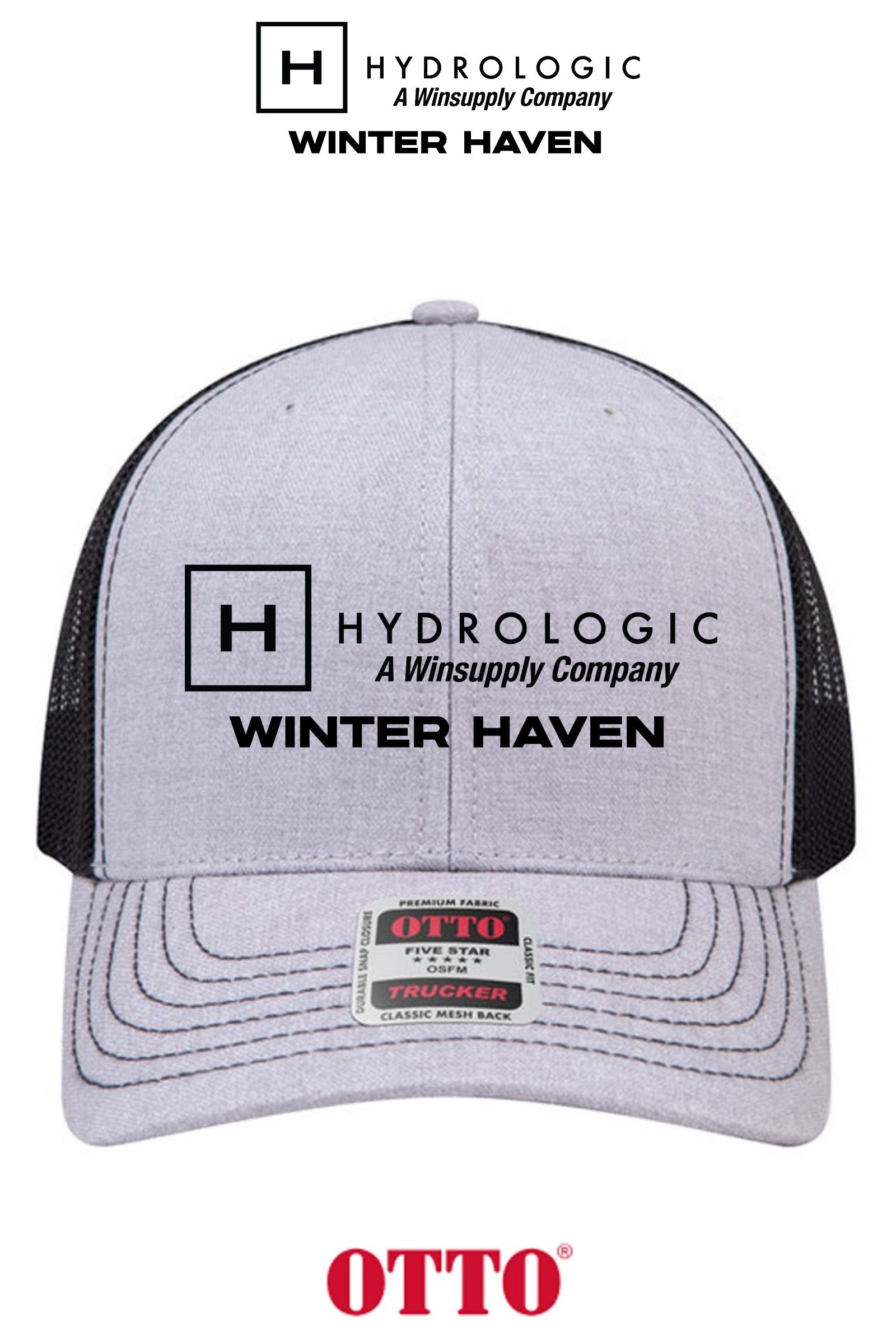**BULK BUY SPECIAL** OTTO CAP® 6 Panel Mid Profile Mesh Back Trucker Hat - Winsupply of Winter Haven