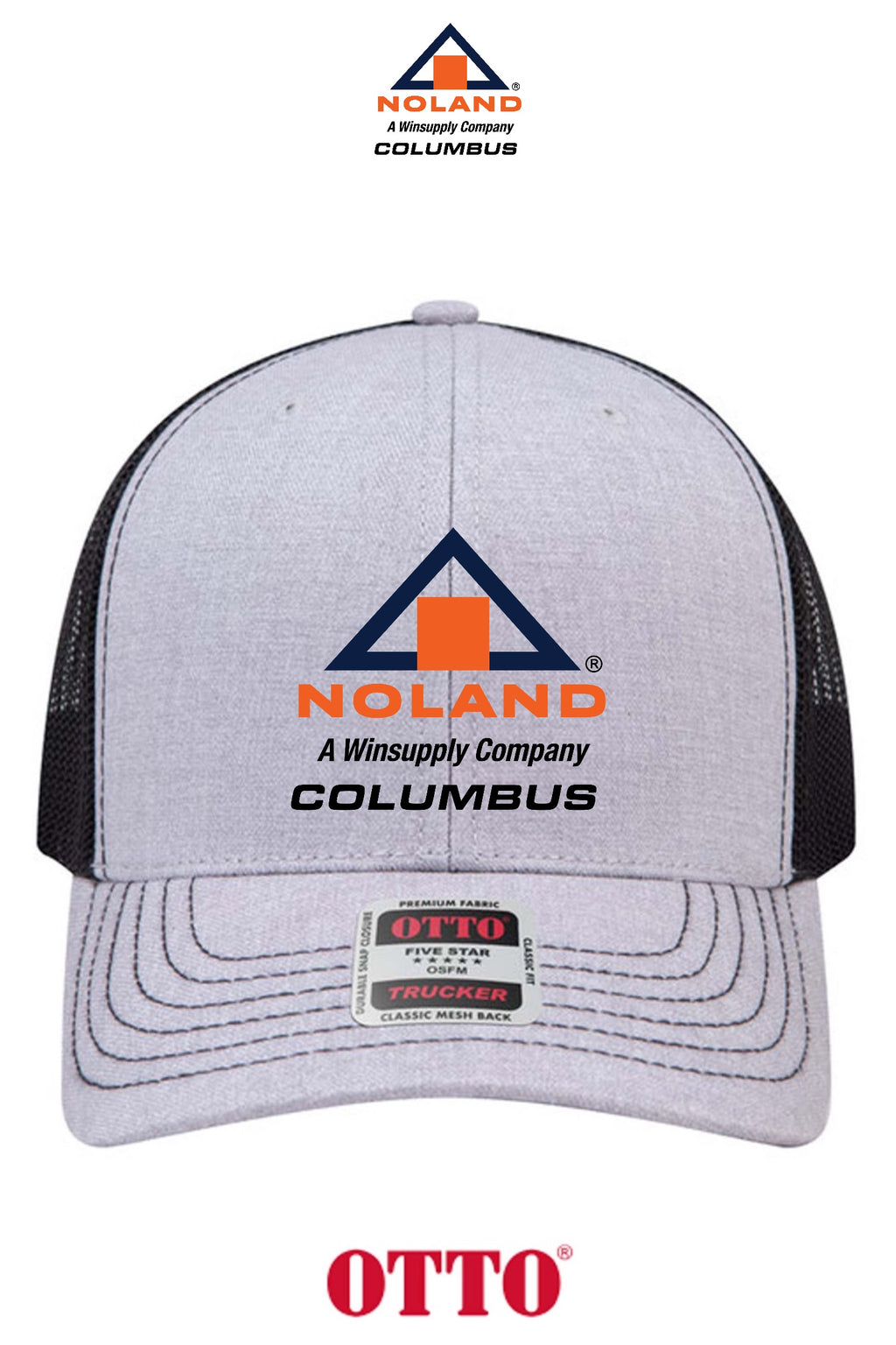 **BULK BUY SPECIAL** OTTO CAP® 6 Panel Mid Profile Mesh Back Trucker Hat - Columbus Noland