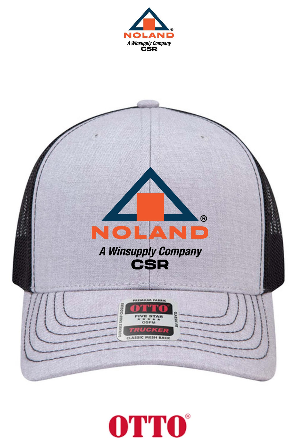 **BULK BUY SPECIAL** OTTO CAP® 6 Panel Mid Profile Mesh Back Trucker Hat - Noland CSR