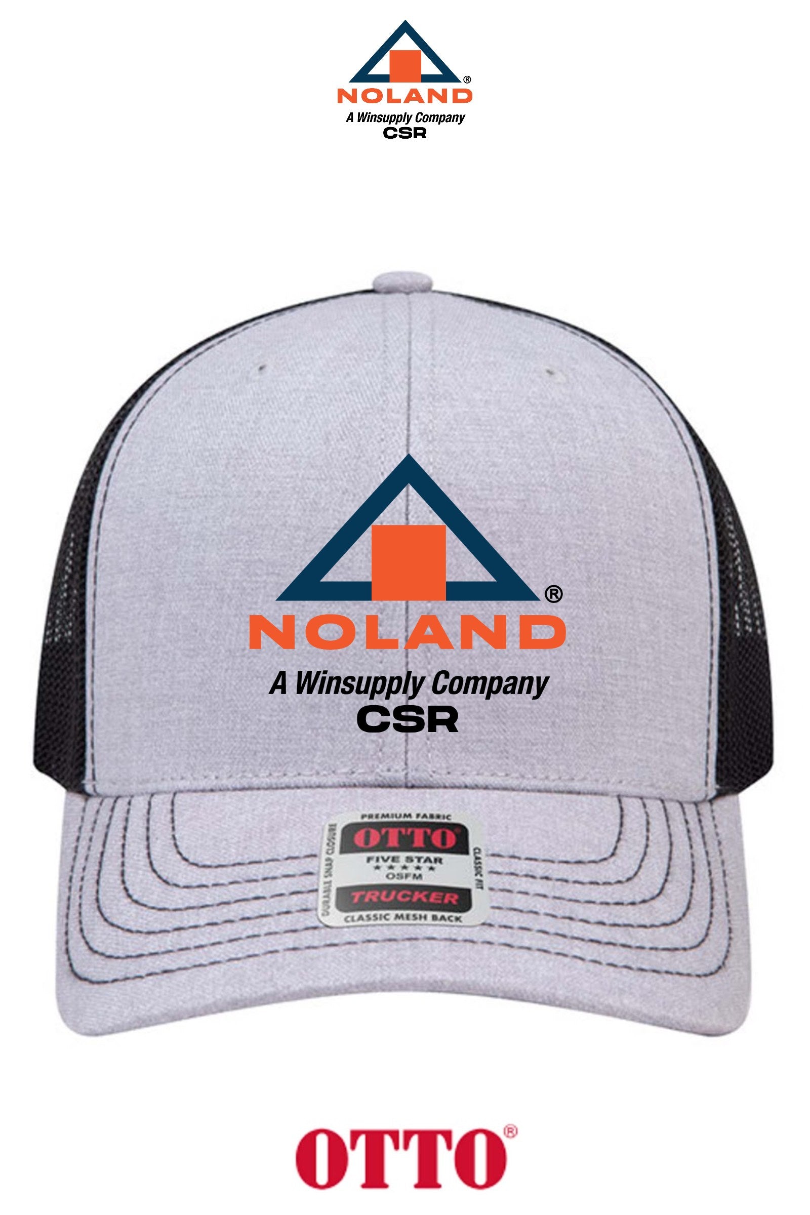 **BULK BUY SPECIAL** OTTO CAP® 6 Panel Mid Profile Mesh Back Trucker Hat - Noland CSR