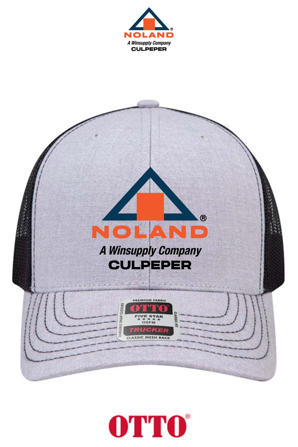 **BULK BUY SPECIAL** OTTO CAP® 6 Panel Mid Profile Mesh Back Trucker Hat - Culpeper Noland