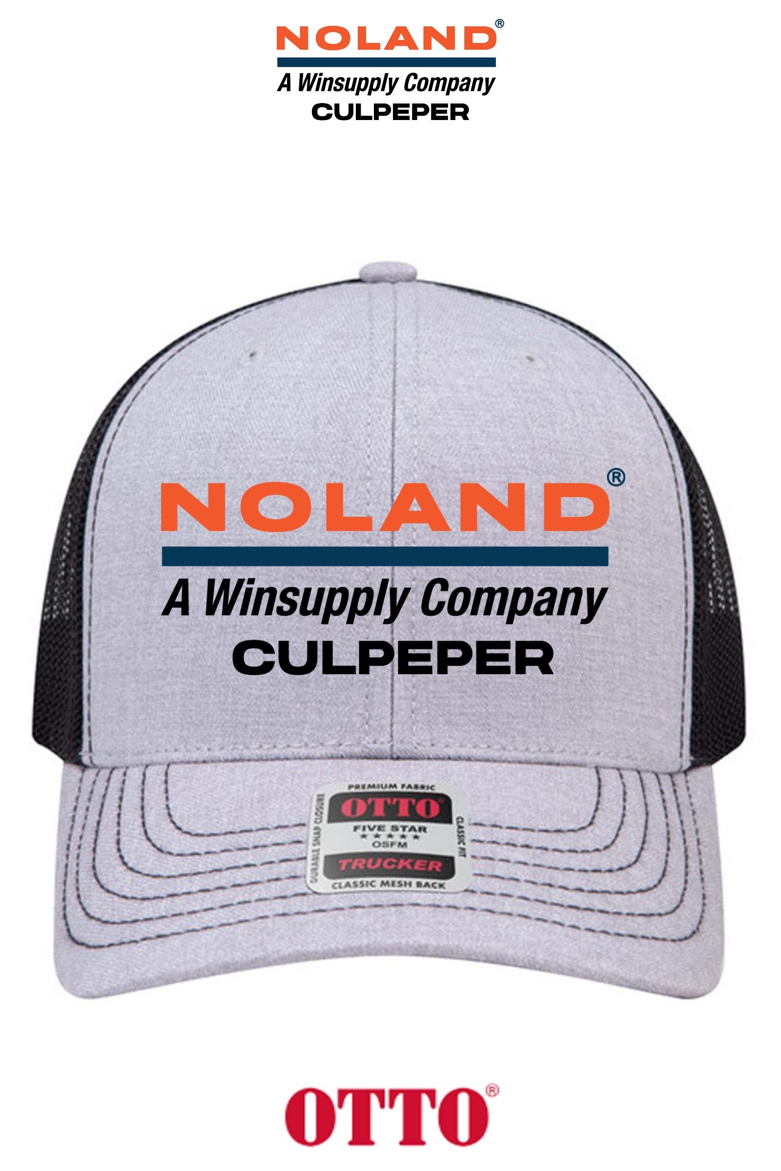 **BULK BUY SPECIAL** OTTO CAP® 6 Panel Mid Profile Mesh Back Trucker Hat - Culpeper Noland