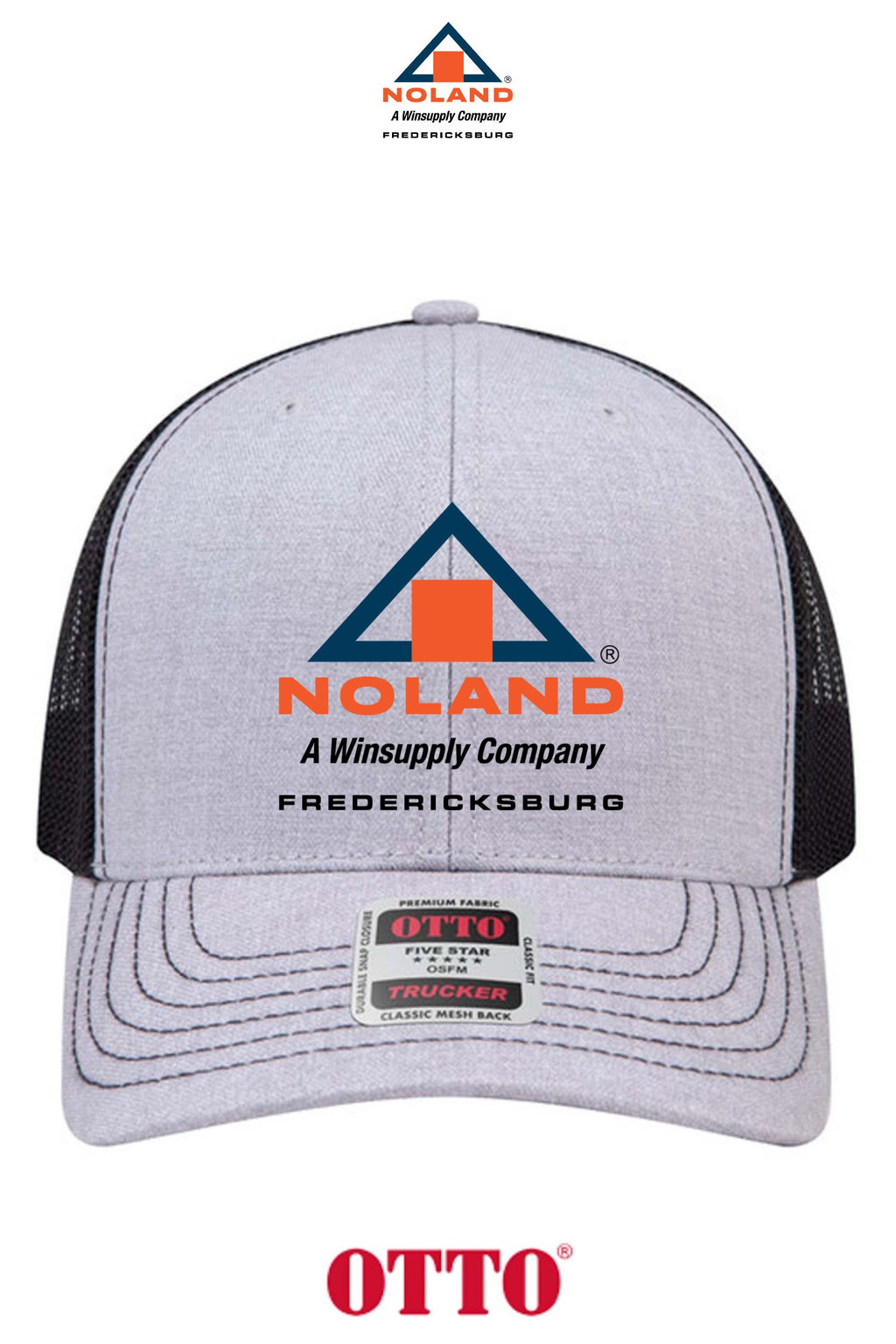 **BULK BUY SPECIAL** OTTO CAP® 6 Panel Mid Profile Mesh Back Trucker Hat - Fredericksburg Noland