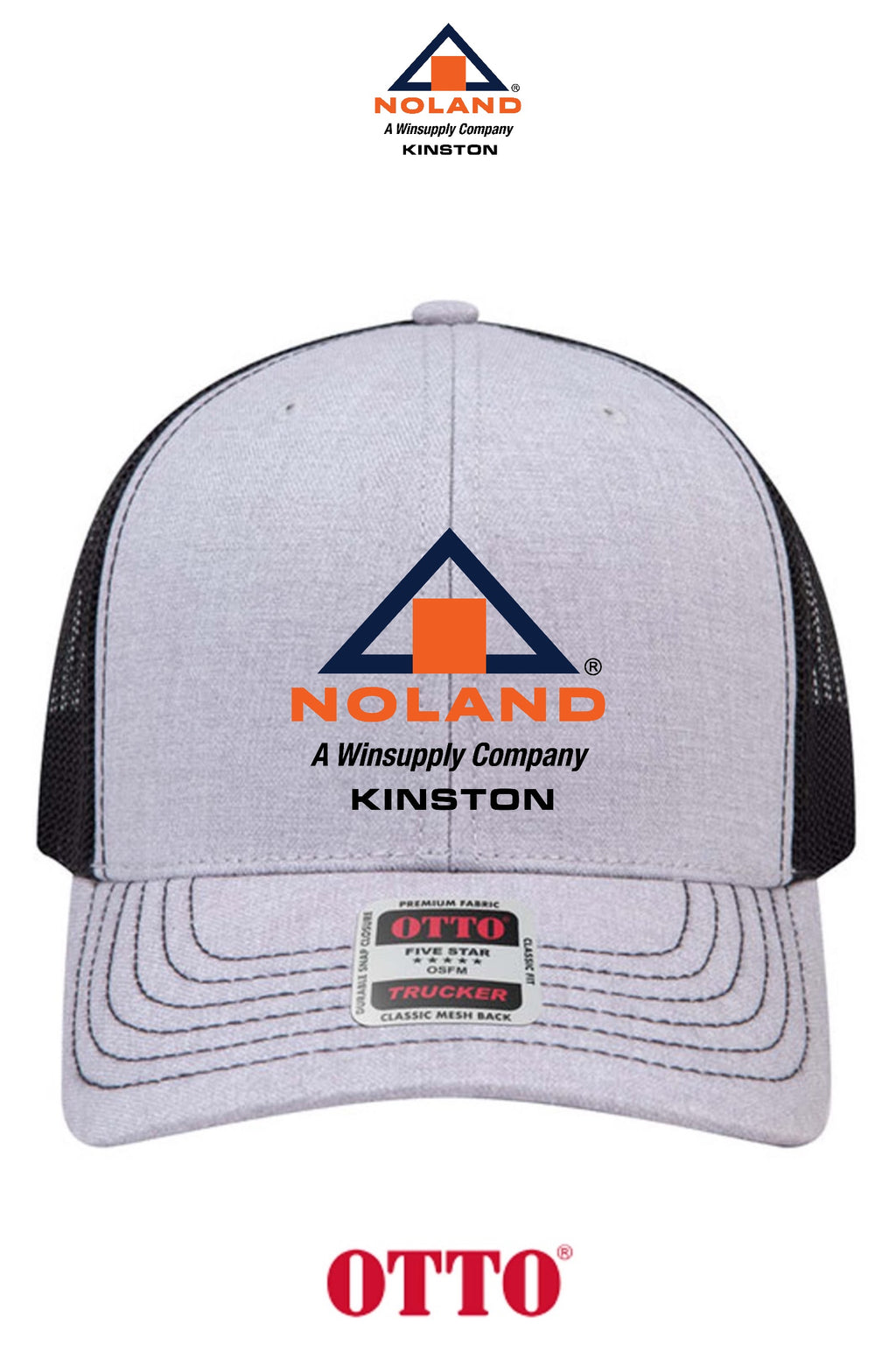 **BULK BUY SPECIAL** OTTO CAP® 6 Panel Mid Profile Mesh Back Trucker Hat - Kinston Noland