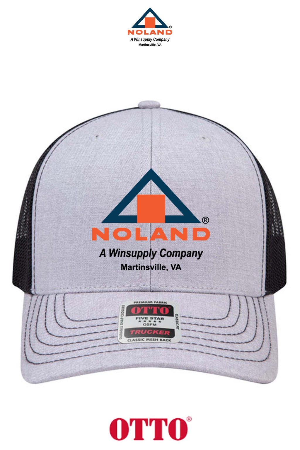 **BULK BUY SPECIAL** OTTO CAP® 6 Panel Mid Profile Mesh Back Trucker Hat - Martinsville Noland
