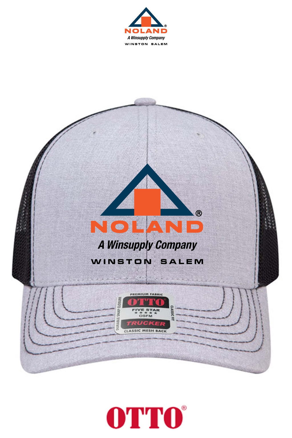 **BULK BUY SPECIAL** OTTO CAP® 6 Panel Mid Profile Mesh Back Trucker Hat - Winston Salem Noland