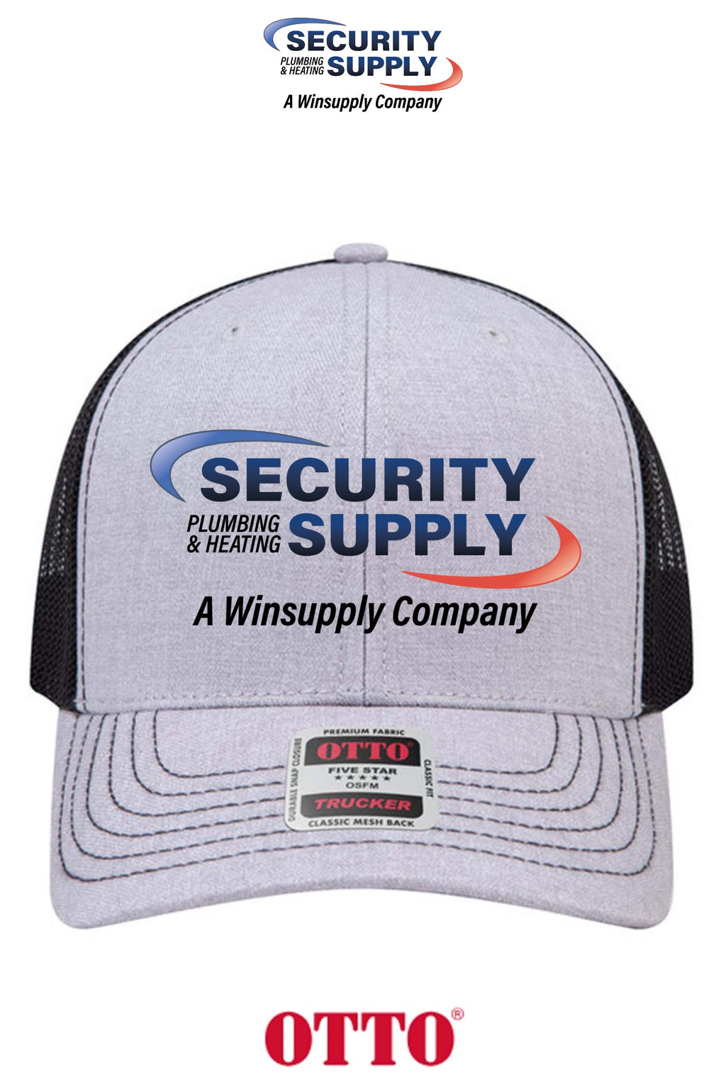 **BULK BUY SPECIAL** OTTO CAP® 6 Panel Mid Profile Mesh Back Trucker Hat - SPHS Watertown