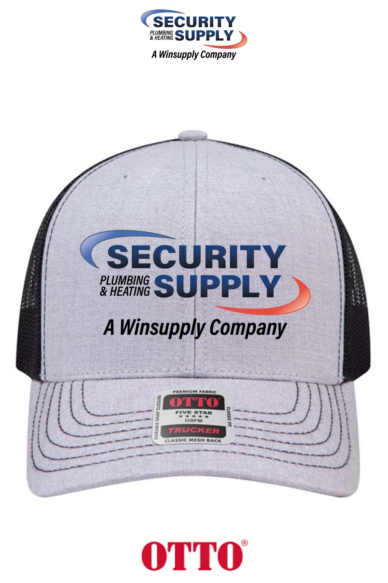 **BULK BUY SPECIAL** OTTO CAP® 6 Panel Mid Profile Mesh Back Trucker Hat - SPHS Watertown
