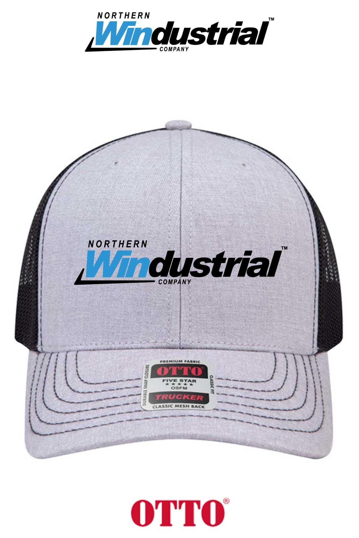 **BULK BUY SPECIAL** OTTO CAP® 6 Panel Mid Profile Mesh Back Trucker Hat - Northern Windustrial