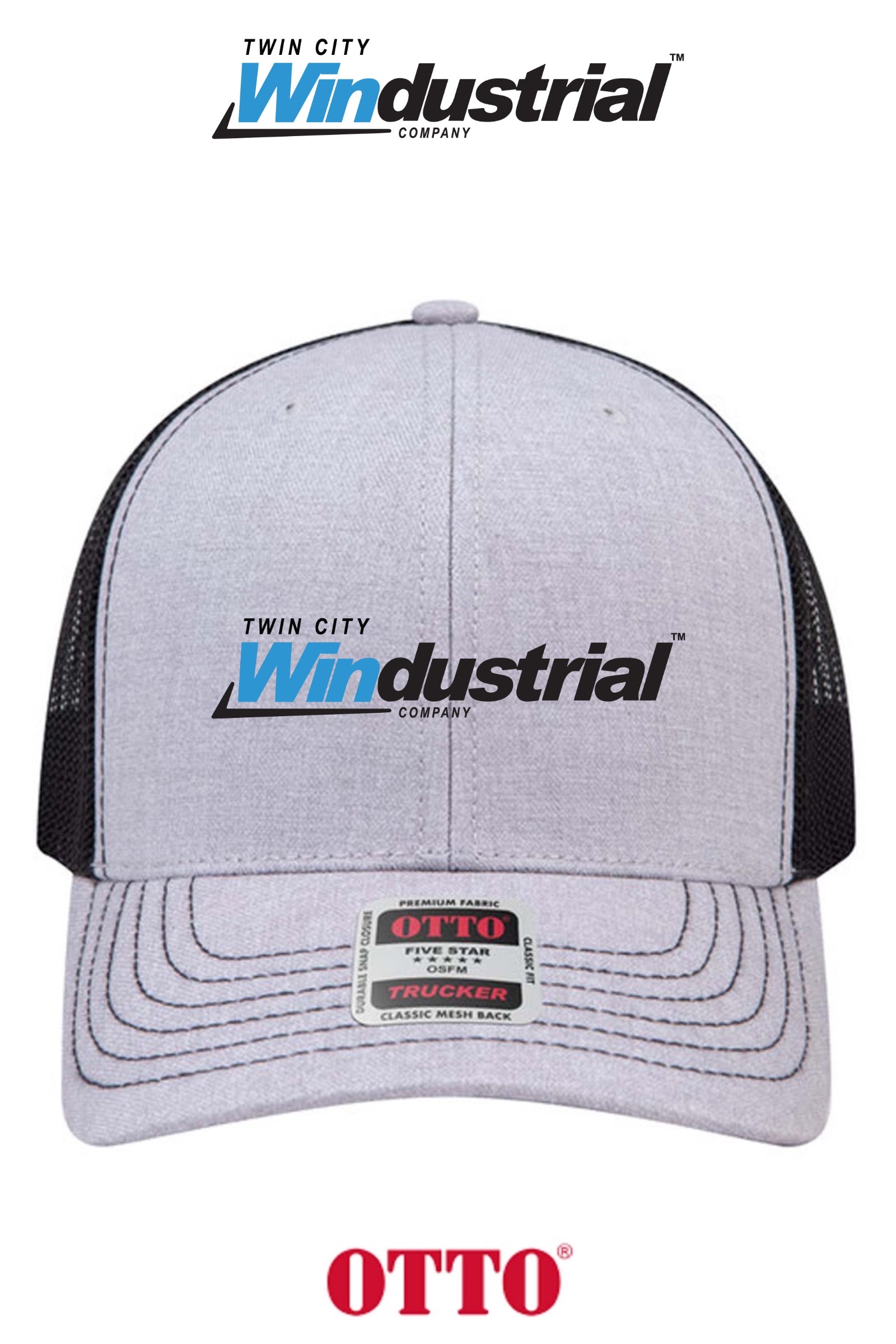 **BULK BUY SPECIAL** OTTO CAP® 6 Panel Mid Profile Mesh Back Trucker Hat - Twin City Windustrial