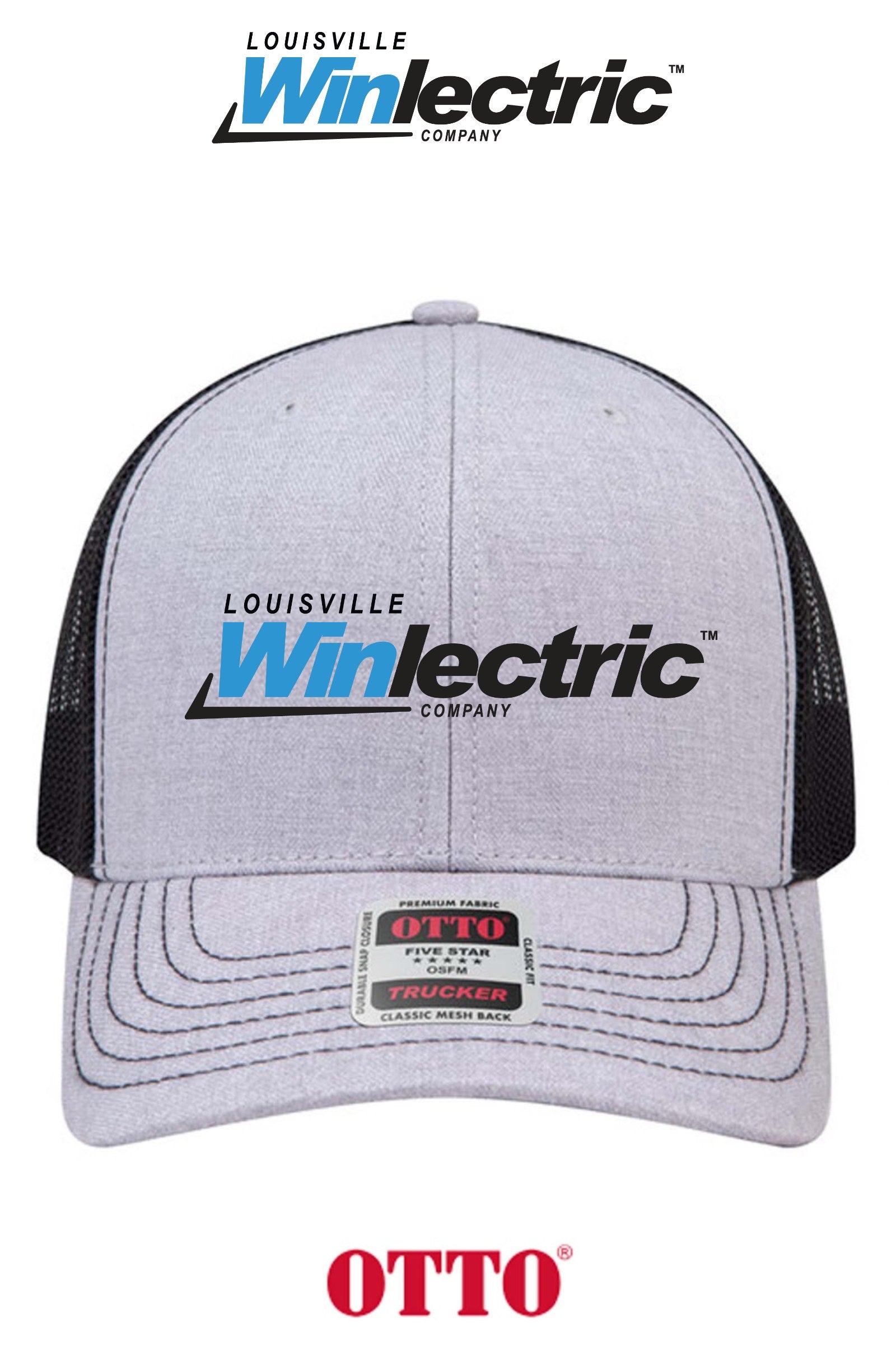 **BULK BUY SPECIAL** OTTO CAP® 6 Panel Mid Profile Mesh Back Trucker Hat - Louisville Winlectric