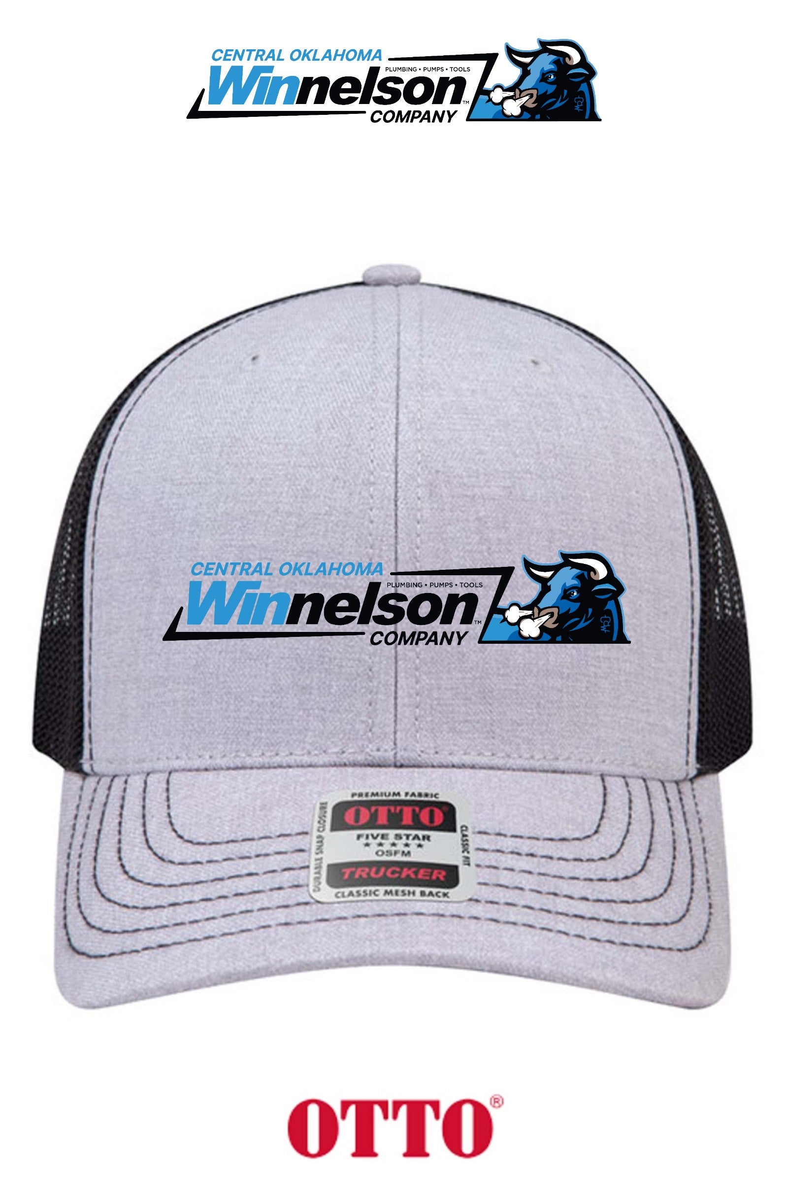 **BULK BUY SPECIAL** OTTO CAP® 6 Panel Mid Profile Mesh Back Trucker Hat - Winnelson Central Oklahoma