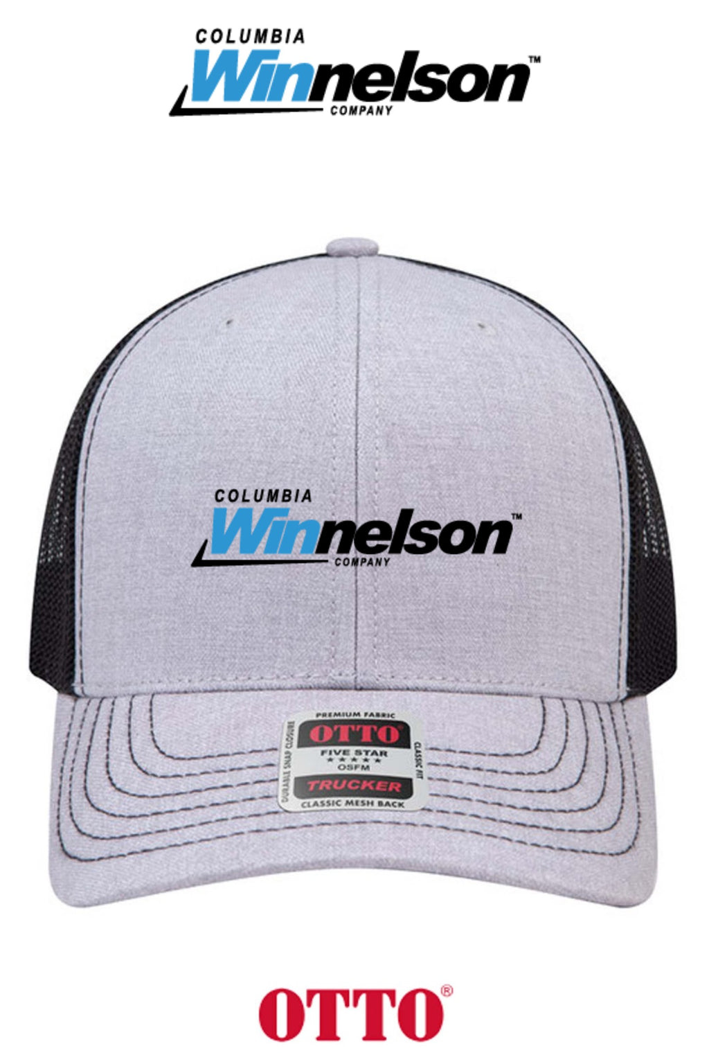 **BULK BUY SPECIAL** OTTO CAP® 6 Panel Mid Profile Mesh Back Trucker Hat - Columbia MO Winnelson