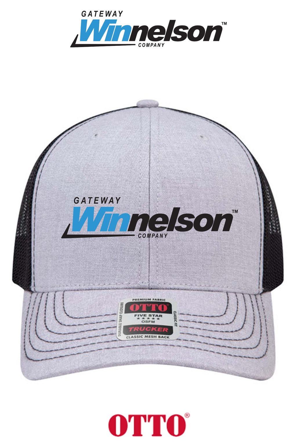 **BULK BUY SPECIAL** OTTO CAP® 6 Panel Mid Profile Mesh Back Trucker Hat - Gateway Winnelson