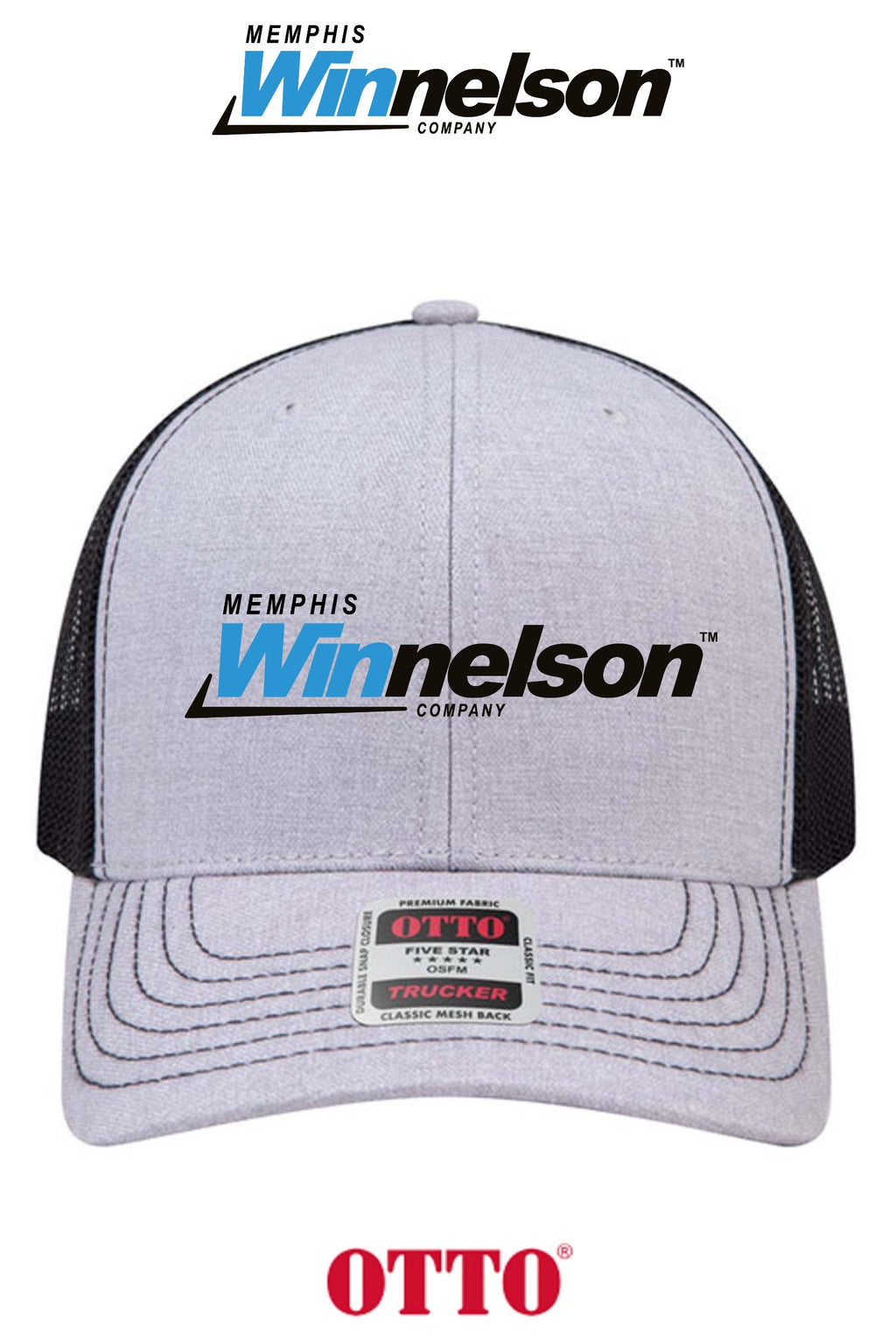 **BULK BUY SPECIAL** OTTO CAP® 6 Panel Mid Profile Mesh Back Trucker Hat - Memphis Winnelson