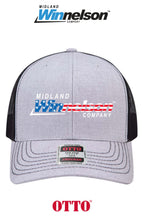 **BULK BUY SPECIAL** OTTO CAP® 6 Panel Mid Profile Mesh Back Trucker Hat - Midland Winnelson - Patriot
