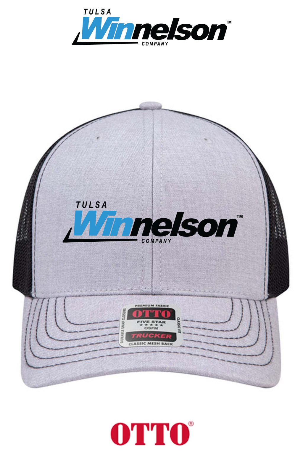 **BULK BUY SPECIAL** OTTO CAP® 6 Panel Mid Profile Mesh Back Trucker Hat - Tulsa Winnelson