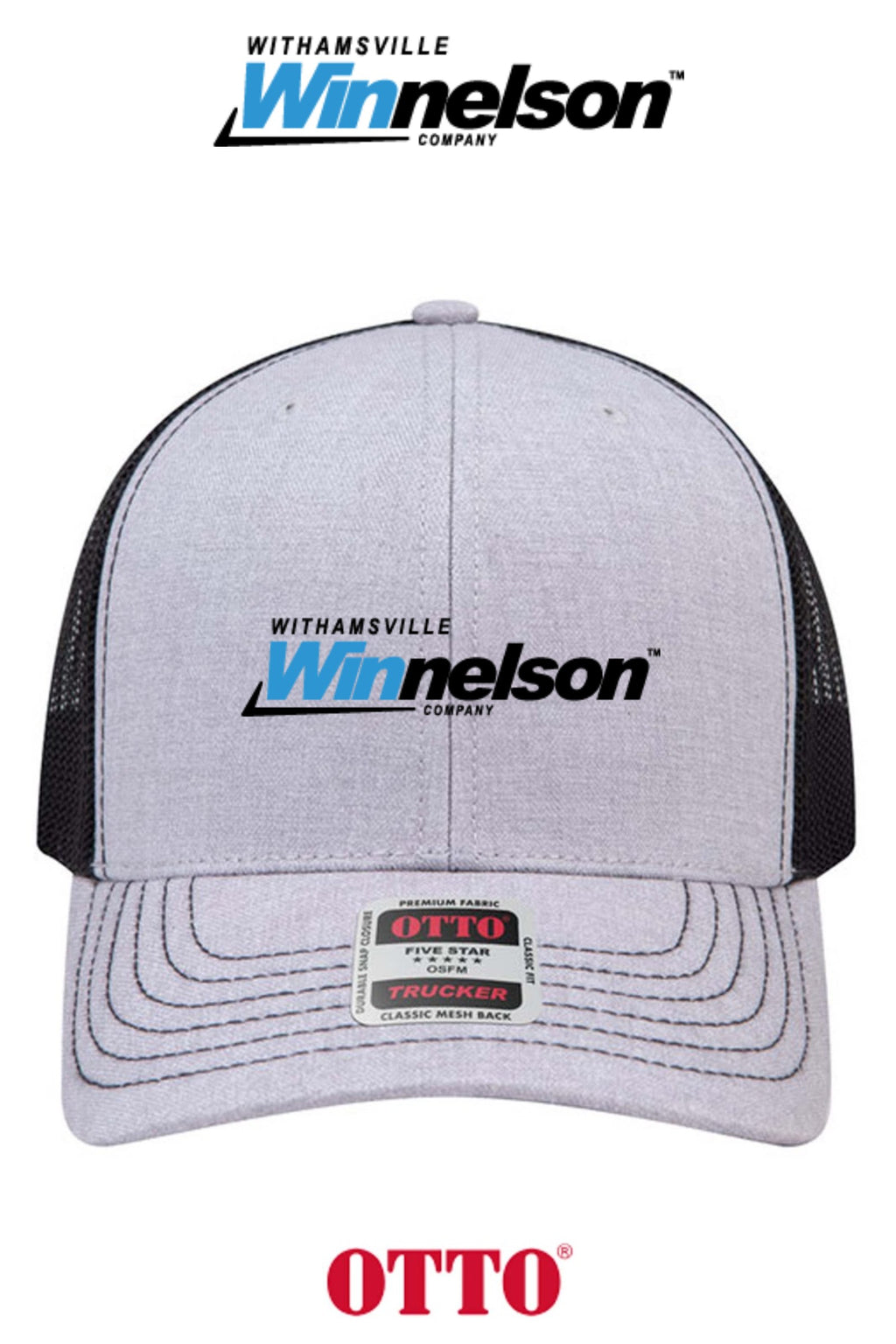 **BULK BUY SPECIAL** OTTO CAP® 6 Panel Mid Profile Mesh Back Trucker Hat - Withamsville Winnelson