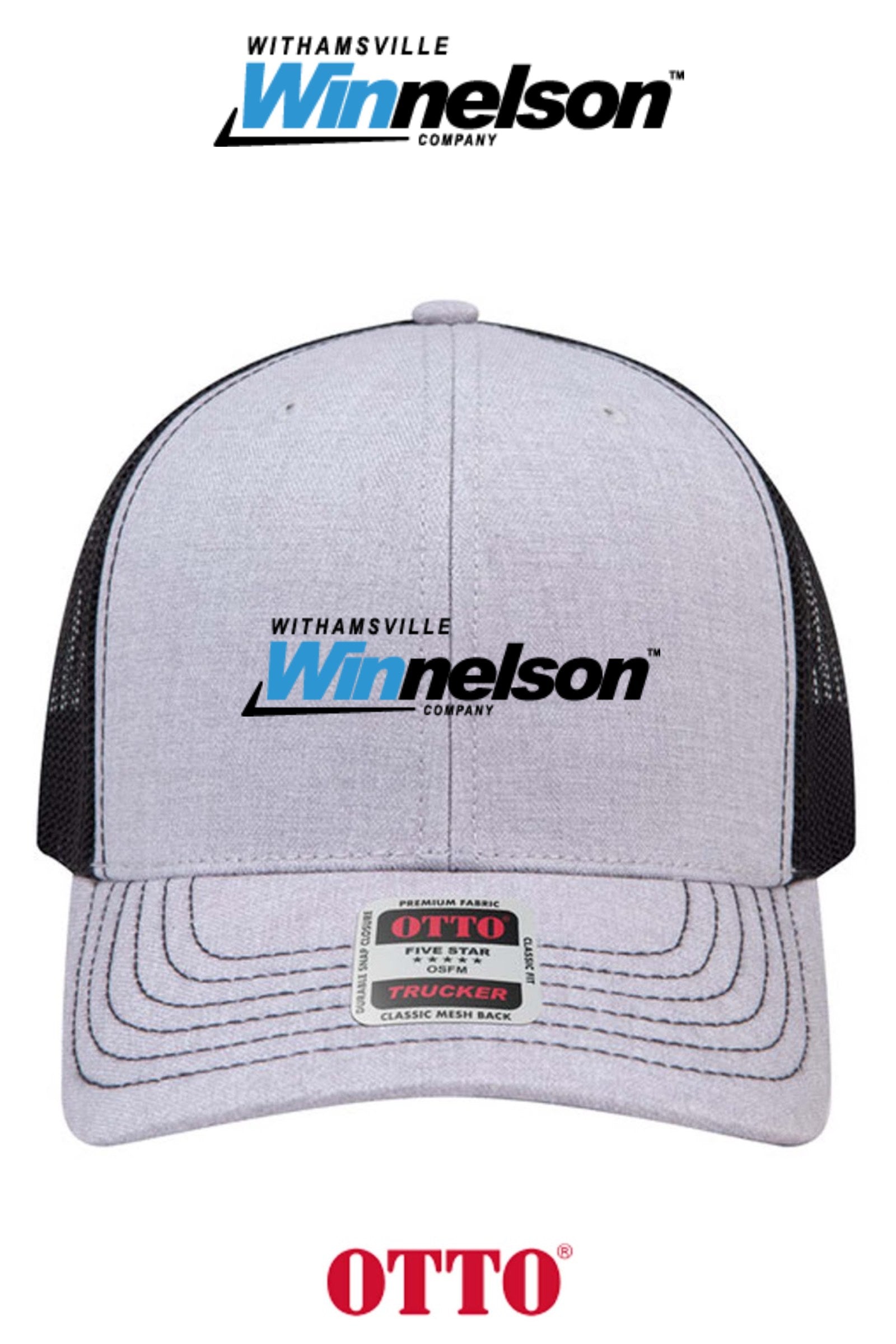 **BULK BUY SPECIAL** OTTO CAP® 6 Panel Mid Profile Mesh Back Trucker Hat - Withamsville Winnelson
