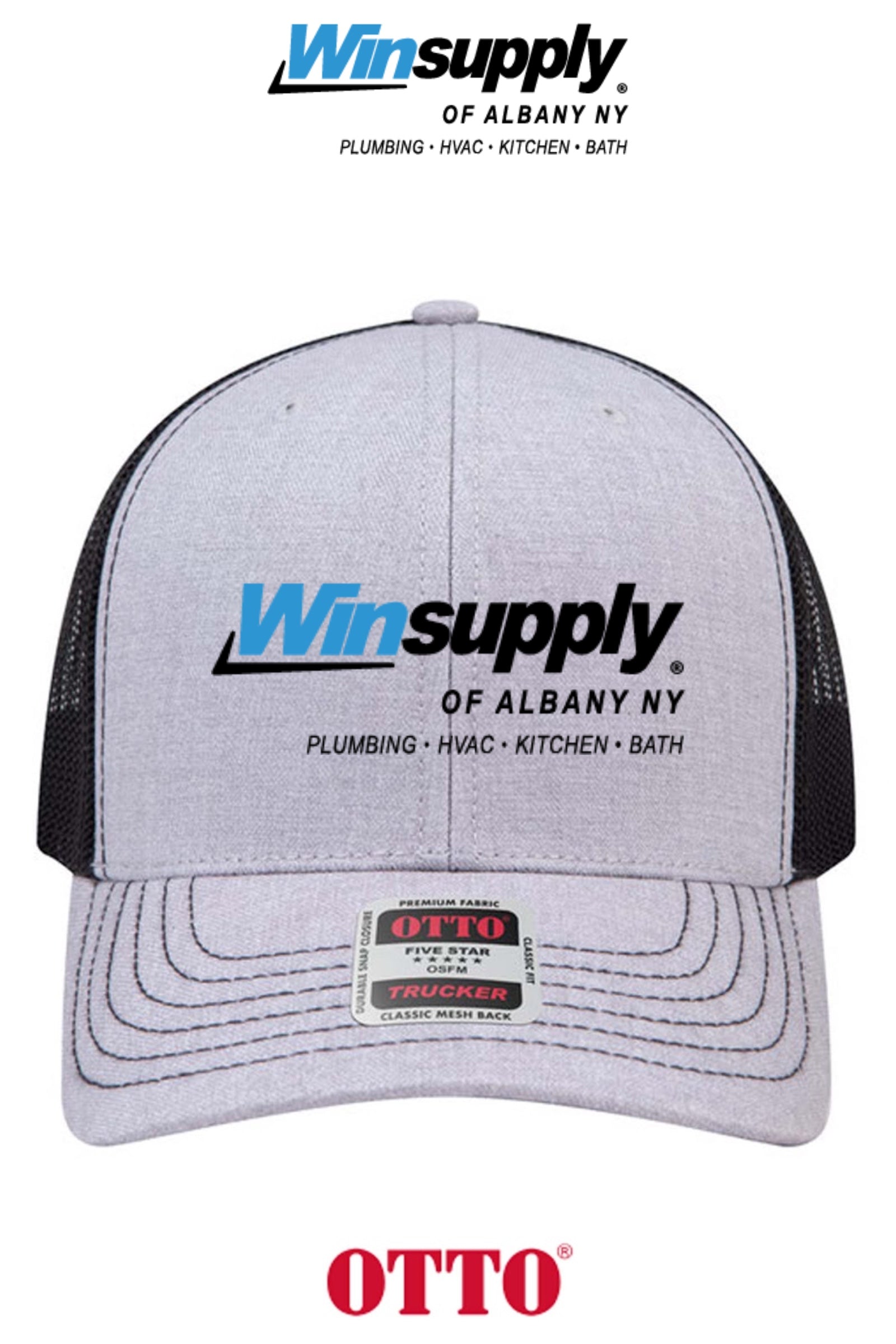 **BULK BUY SPECIAL** OTTO CAP® 6 Panel Mid Profile Mesh Back Trucker Hat - Winsupply of Albany NY