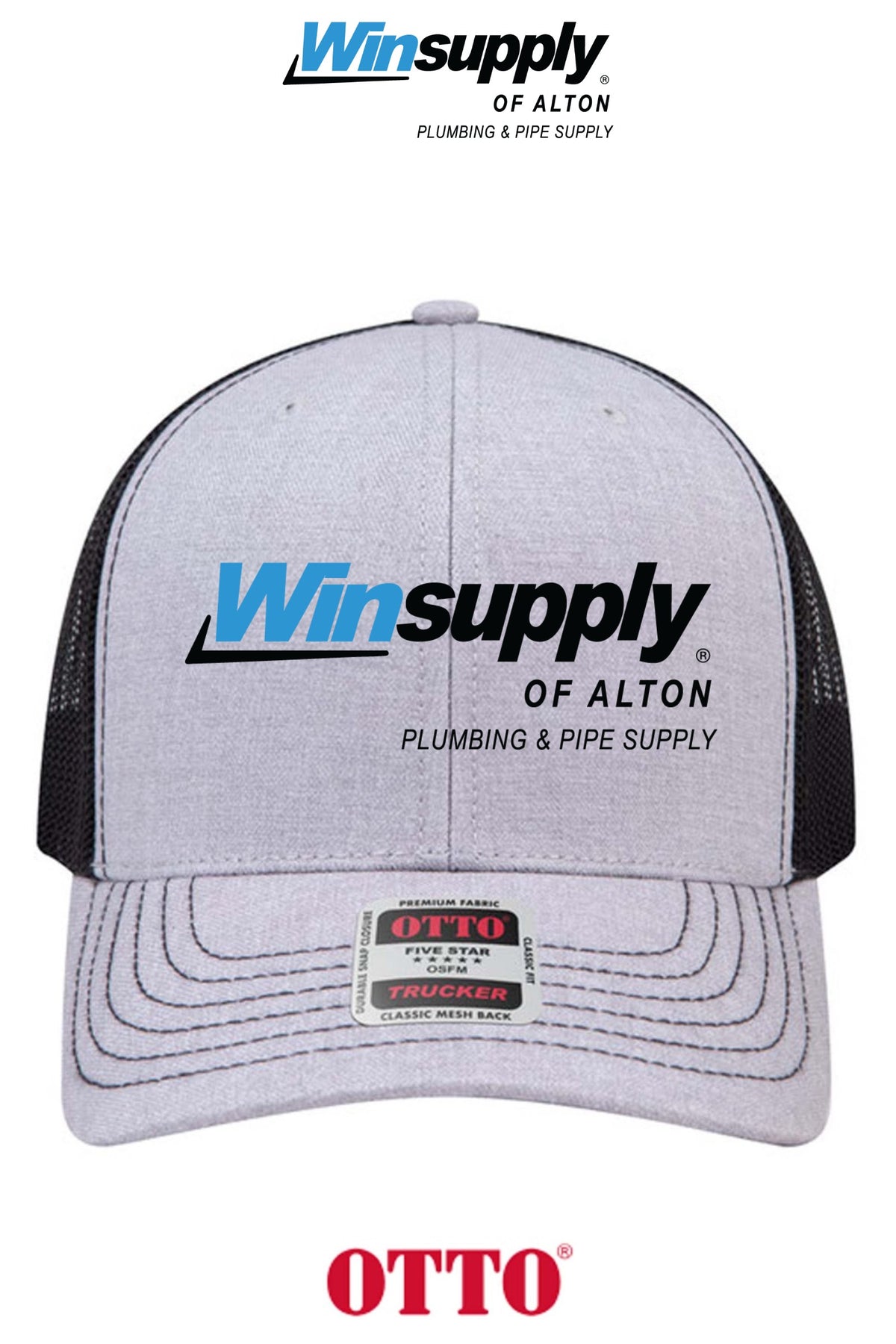 **BULK BUY SPECIAL** OTTO CAP® 6 Panel Mid Profile Mesh Back Trucker Hat - Winsupply of Alton