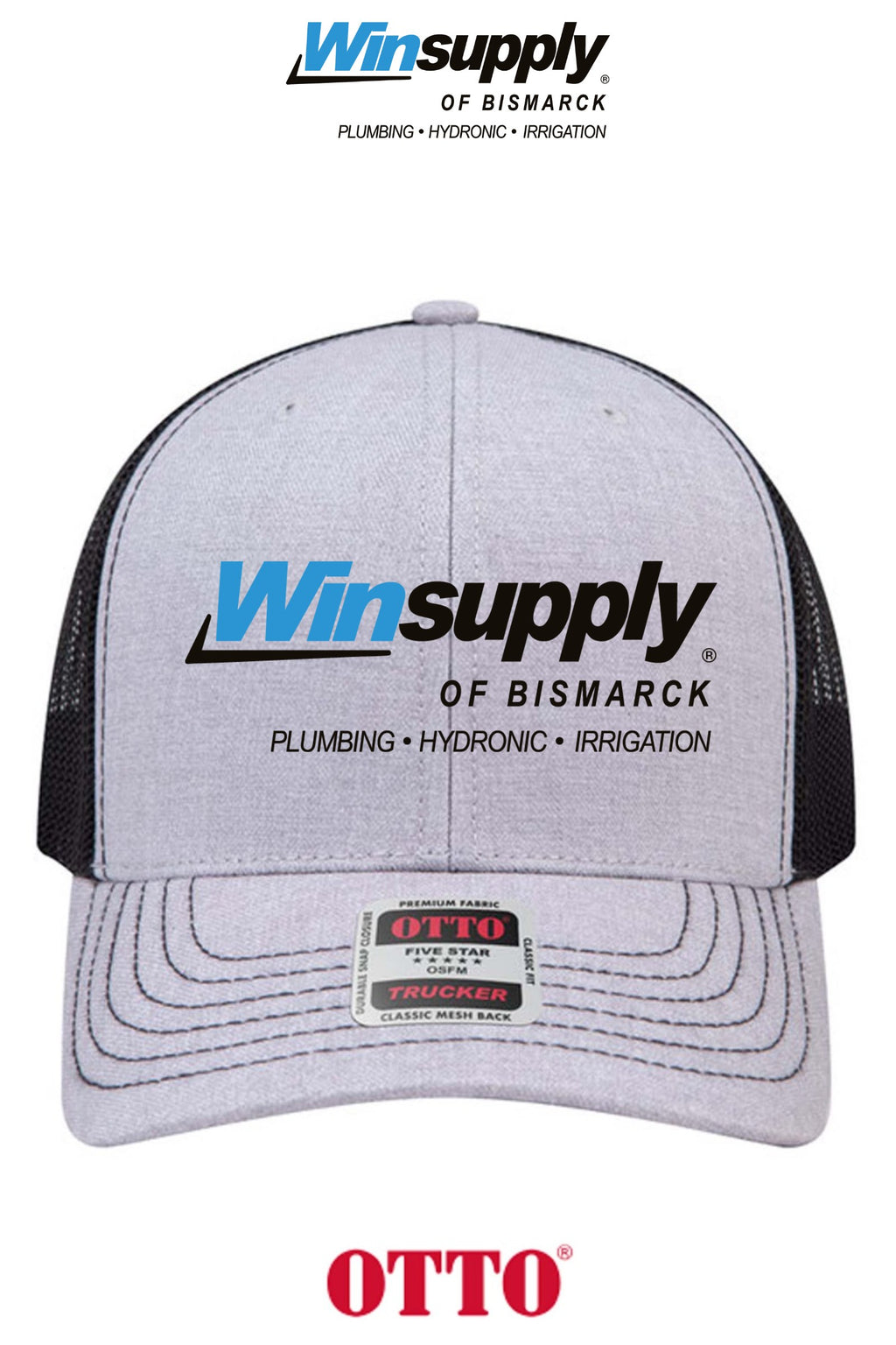 **BULK BUY SPECIAL** OTTO CAP® 6 Panel Mid Profile Mesh Back Trucker Hat - Winsupply of Bismarck