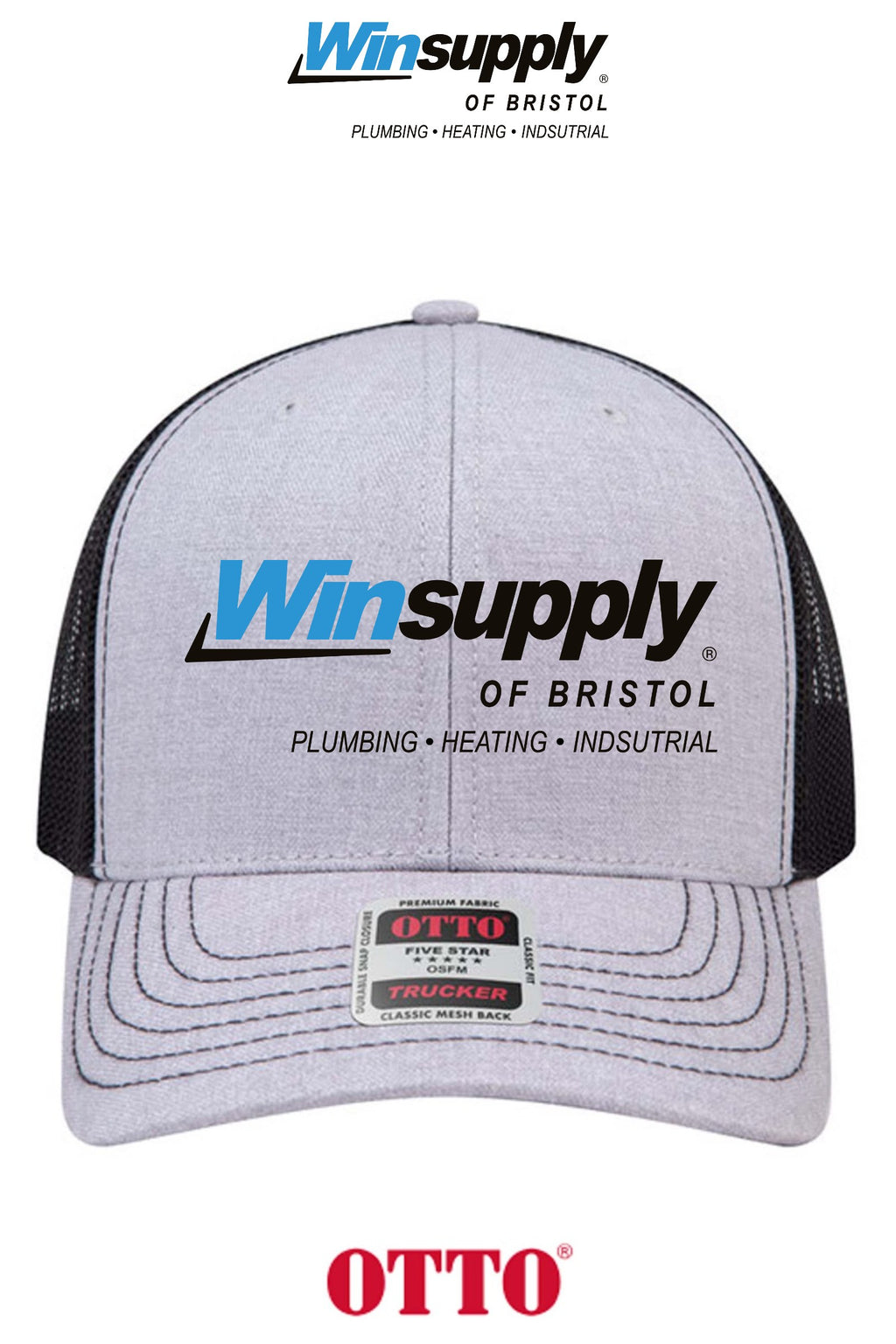 **BULK BUY SPECIAL** OTTO CAP® 6 Panel Mid Profile Mesh Back Trucker Hat - Winsupply of Bristol