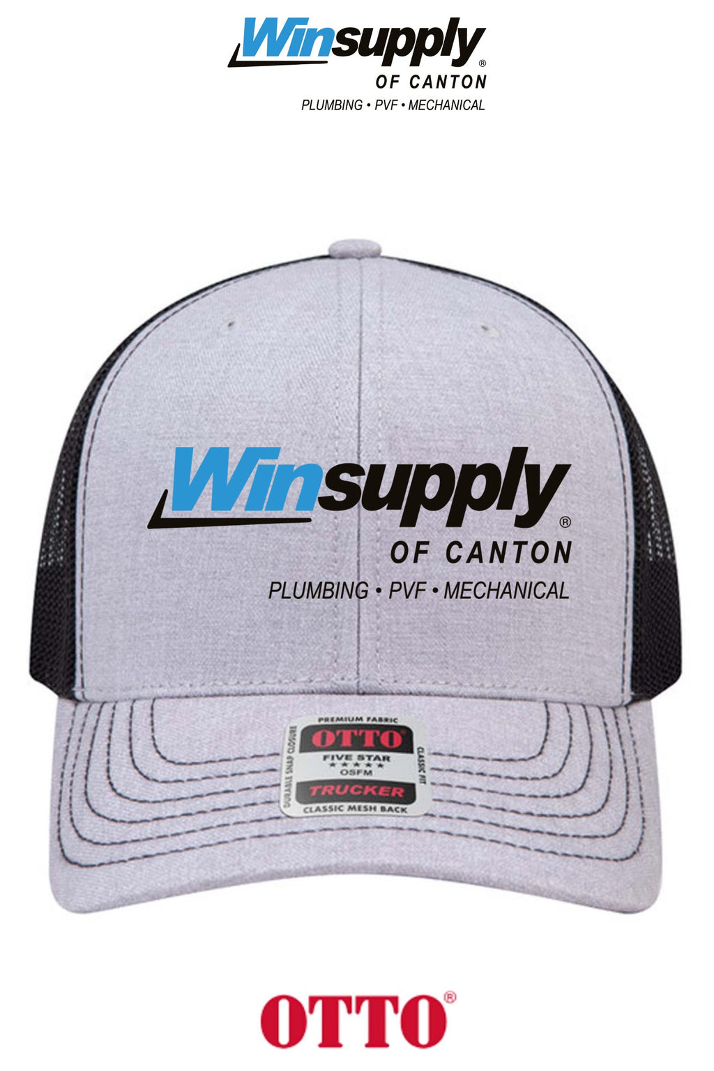 **BULK BUY SPECIAL** OTTO CAP® 6 Panel Mid Profile Mesh Back Trucker Hat - Winsupply of Canton