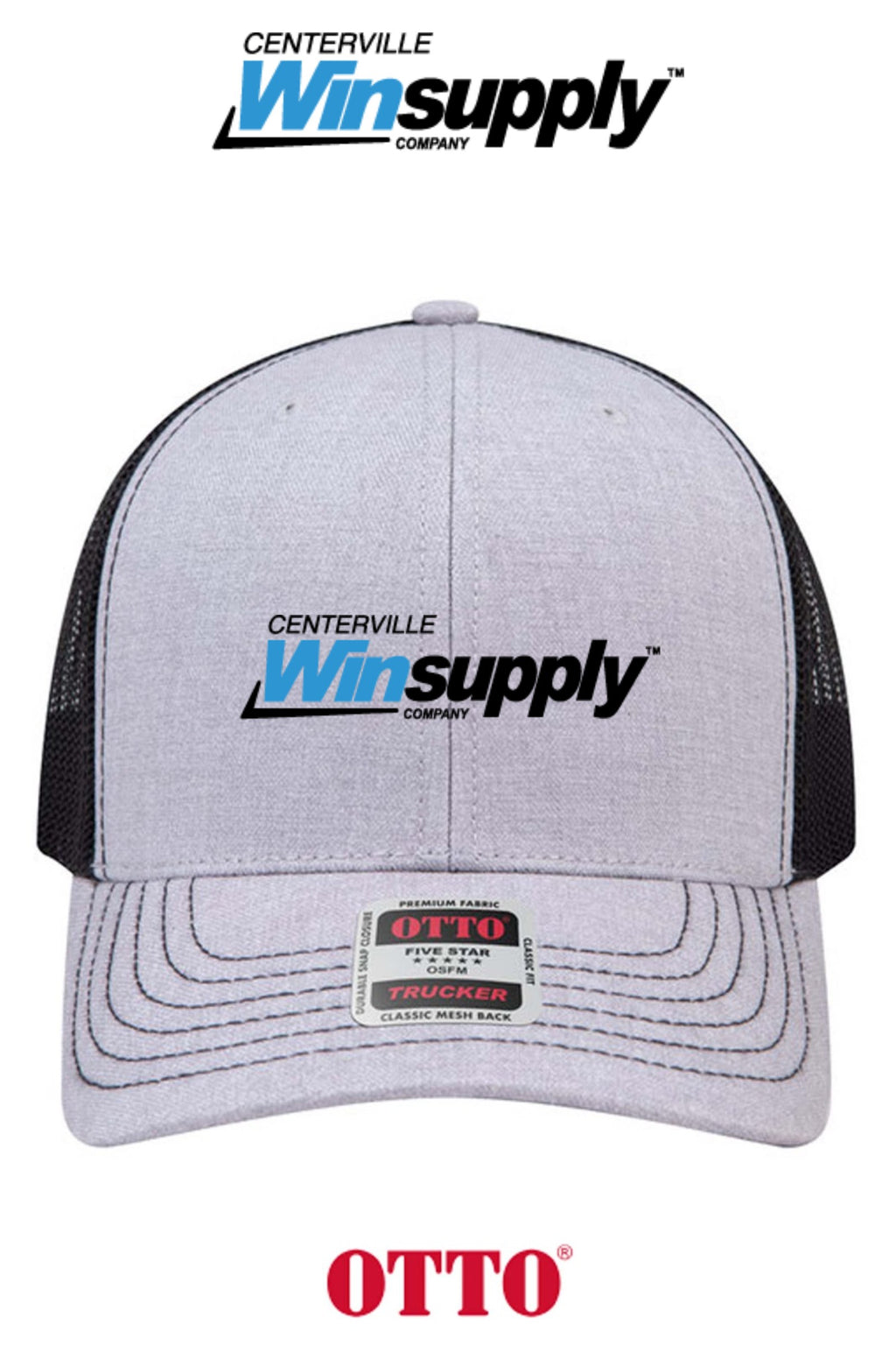**BULK BUY SPECIAL** OTTO CAP® 6 Panel Mid Profile Mesh Back Trucker Hat - Winsupply of Centerville OH