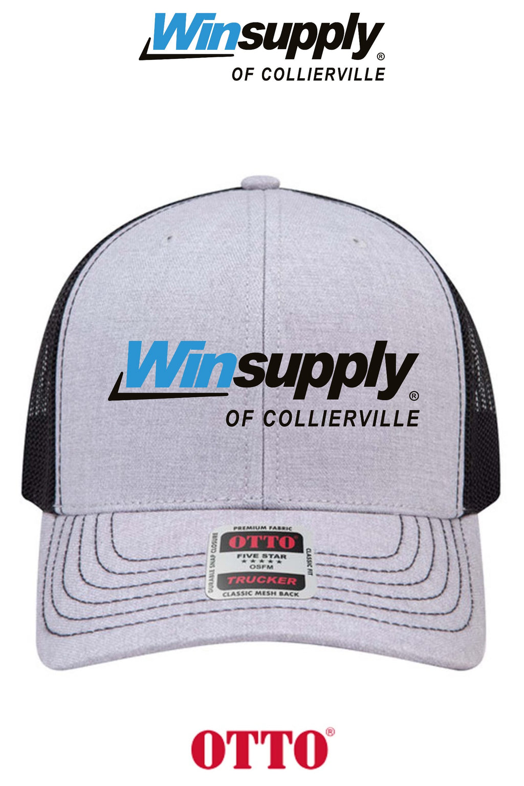 **BULK BUY SPECIAL** OTTO CAP® 6 Panel Mid Profile Mesh Back Trucker Hat - Winsupply of Collierville