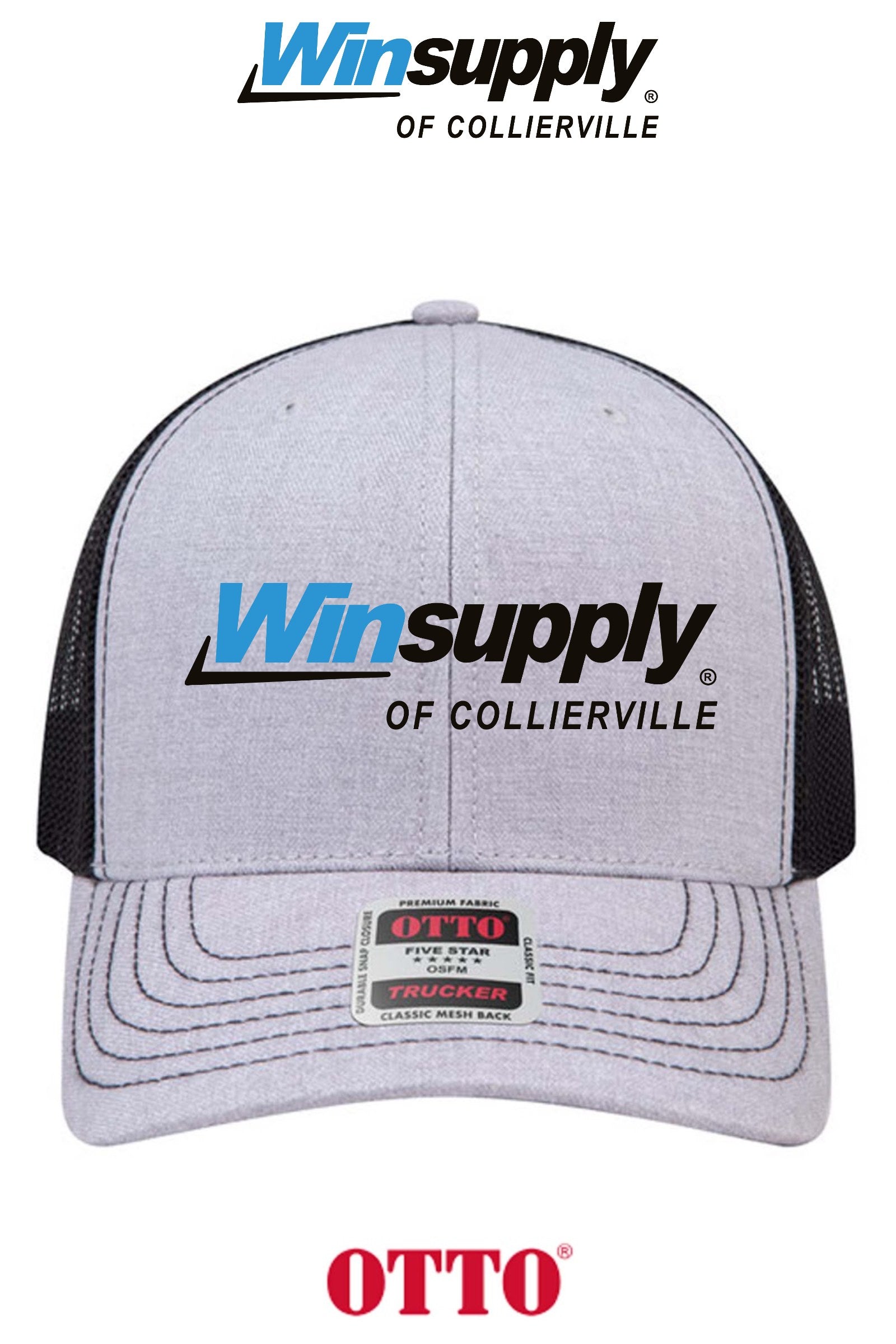 **BULK BUY SPECIAL** OTTO CAP® 6 Panel Mid Profile Mesh Back Trucker Hat - Winston Salem Noland