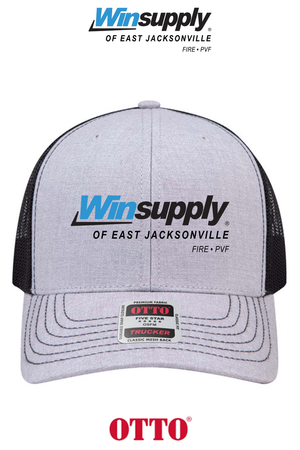 **BULK BUY SPECIAL** OTTO CAP® 6 Panel Mid Profile Mesh Back Trucker Hat - Winsupply E Jacksonville FL