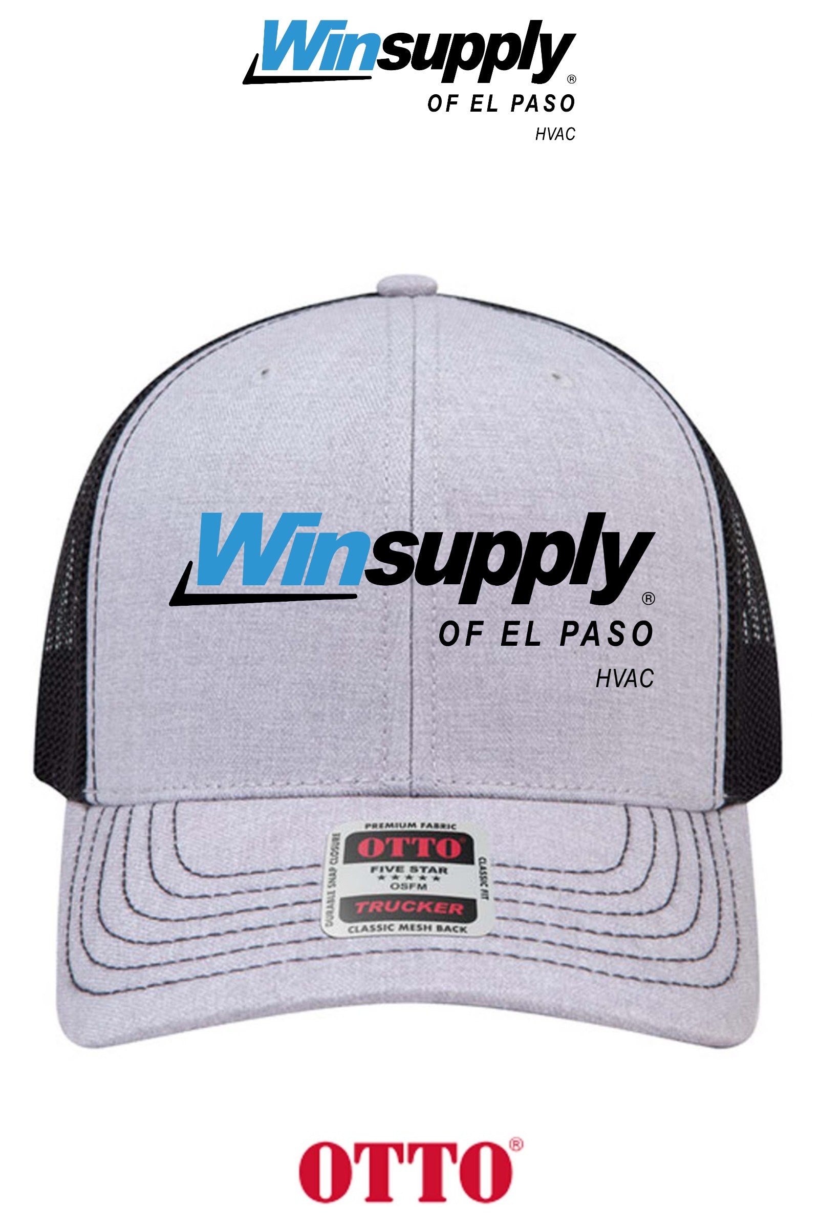 **BULK BUY SPECIAL** OTTO CAP® 6 Panel Mid Profile Mesh Back Trucker Hat - Winsupply of El Paso