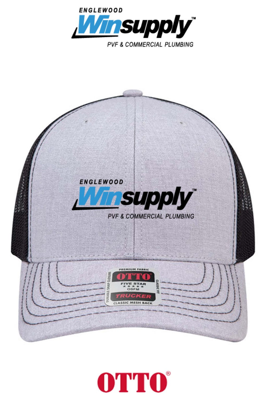 **BULK BUY SPECIAL** OTTO CAP® 6 Panel Mid Profile Mesh Back Trucker Hat - Winsupply of Englewood CO