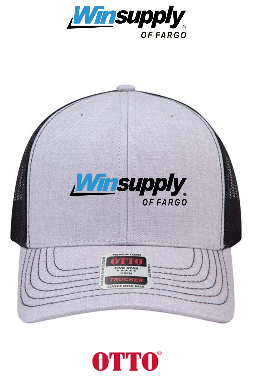 **BULK BUY SPECIAL** OTTO CAP® 6 Panel Mid Profile Mesh Back Trucker Hat - Winsupply of Fargo