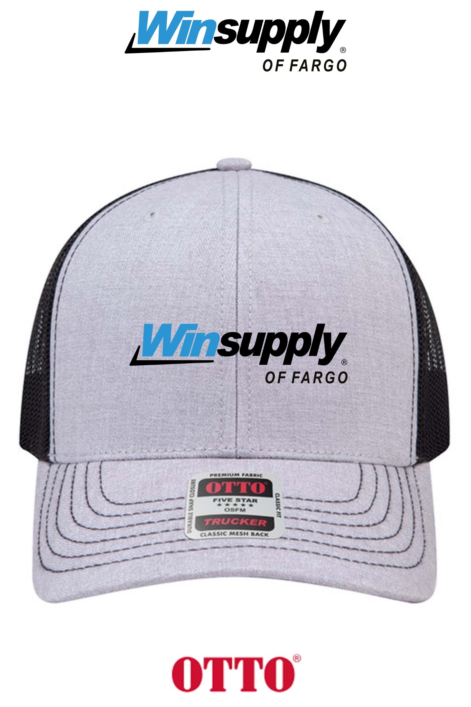 **BULK BUY SPECIAL** OTTO CAP® 6 Panel Mid Profile Mesh Back Trucker Hat - Winsupply of Fargo