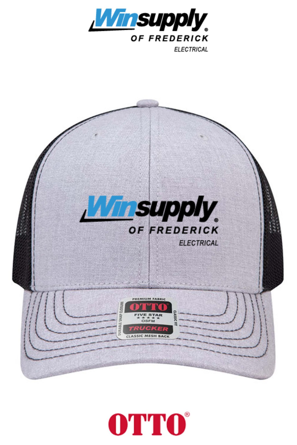 **BULK BUY SPECIAL** OTTO CAP® 6 Panel Mid Profile Mesh Back Trucker Hat - Winsupply of Frederick